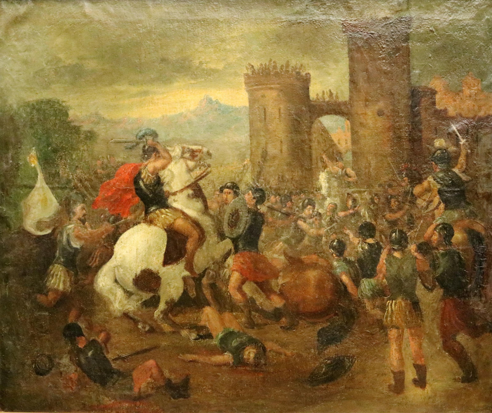 FRENCH SCHOOL (18th / 19th century). Siege of the City of Arles by King of the Visigoths, Oil on (1 of 20)