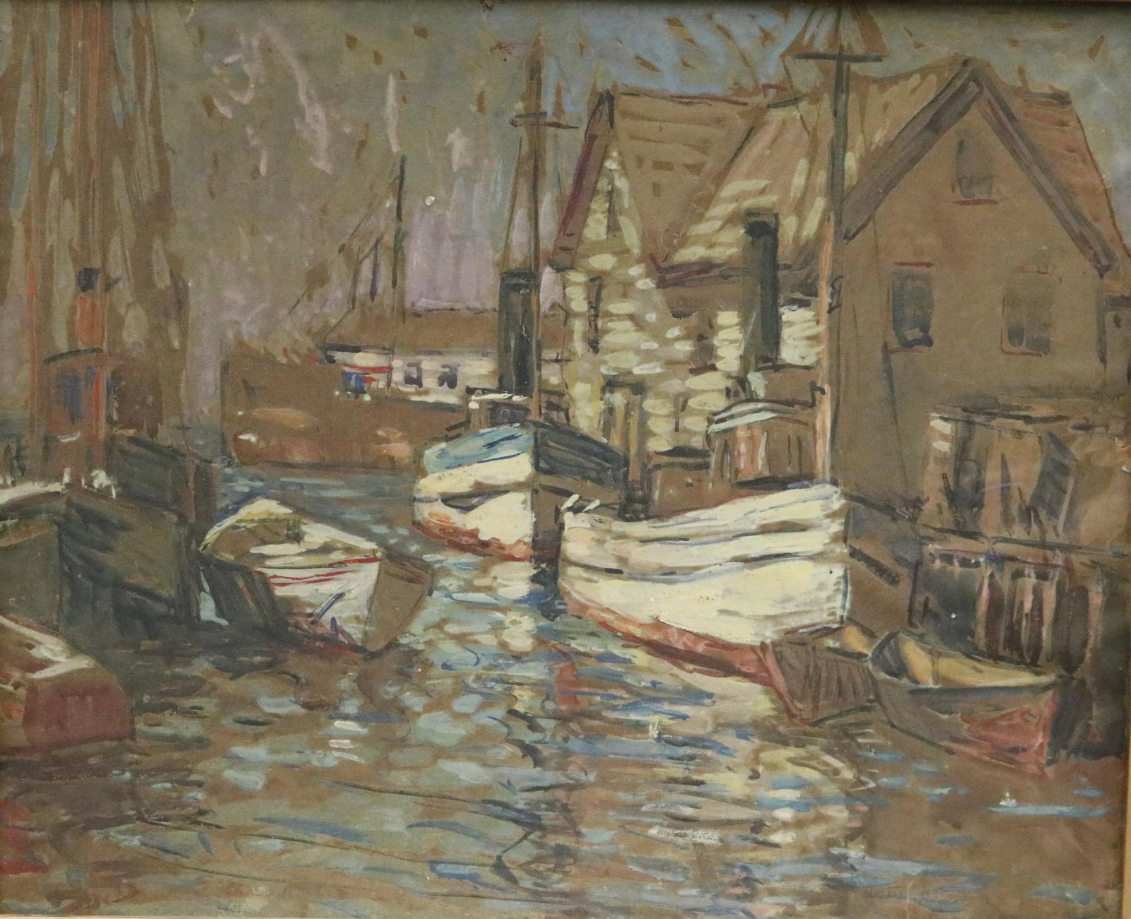 WILLIAM LESTER STEVENS (American, 1888?1969). Rockport Harbor, Morning Light, Oil on board (1 of 17)