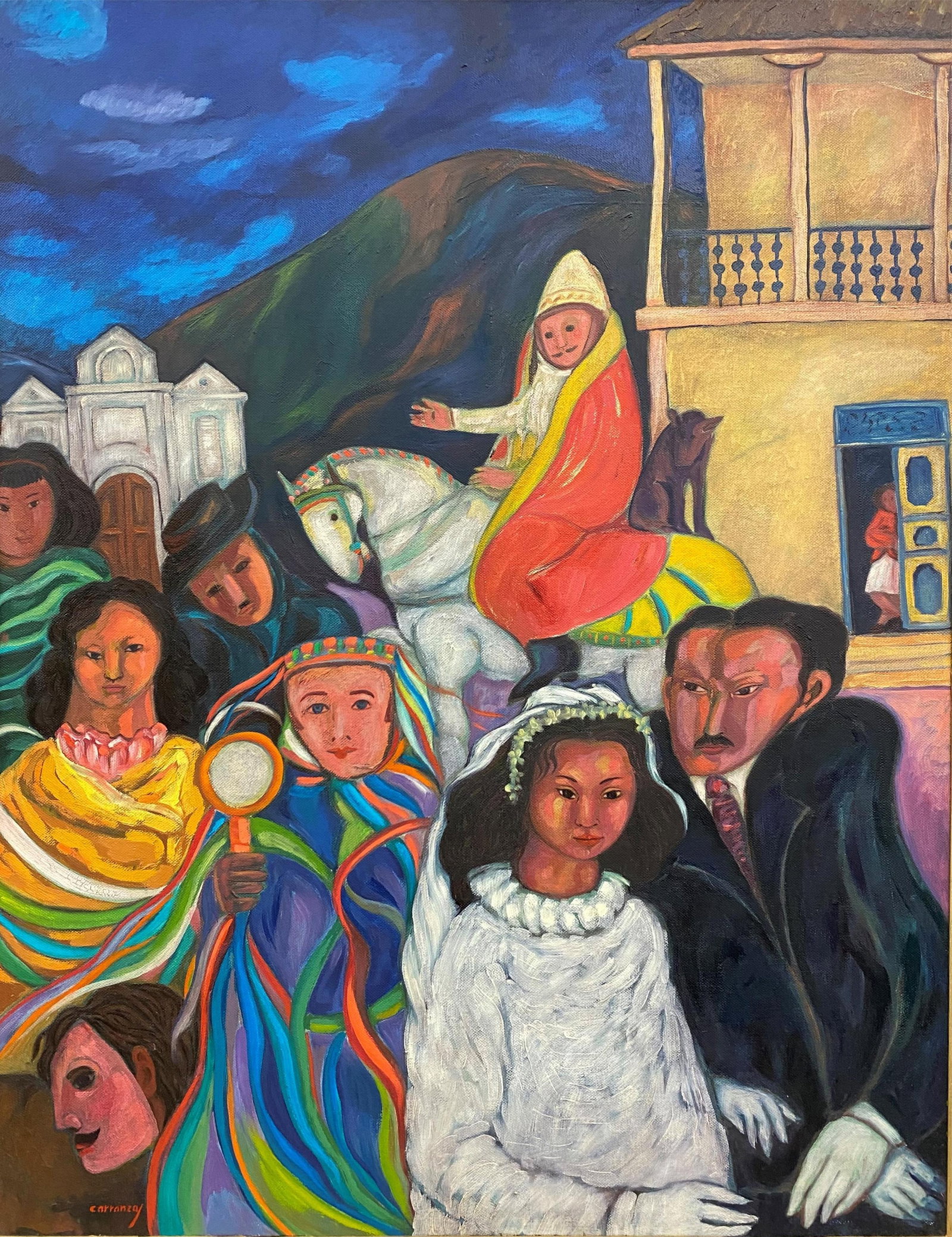 CESAR CARRANZA (Ecuadorean, born 1943). "Fue le Encuentro de su Tiniebla" (It was the encounter of (1 of 12)
