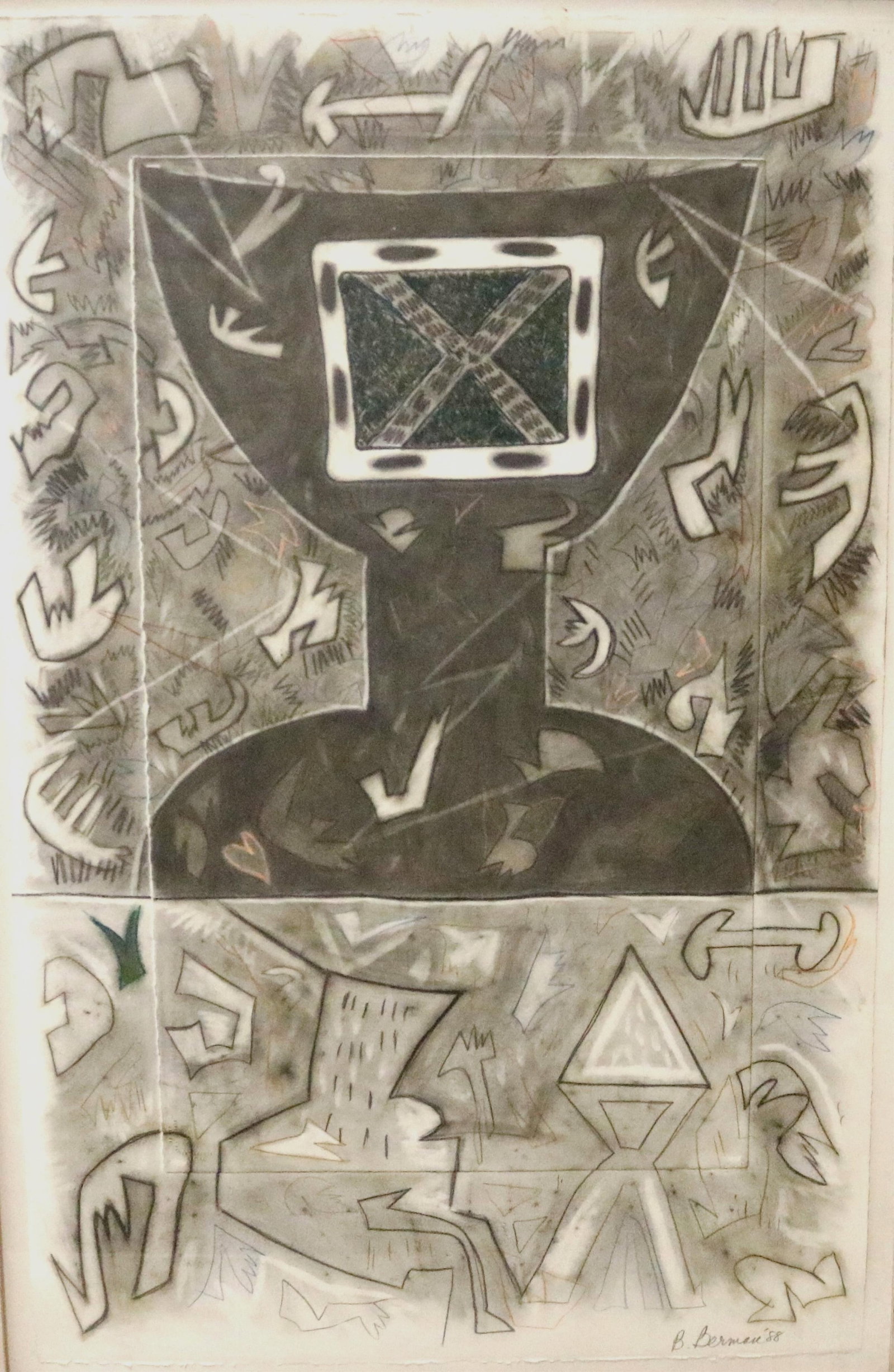 BENITA BERMAN (American, 20th century). Bits and Pieces X, 1988, Graphite and colored pencil on (1 of 13)
