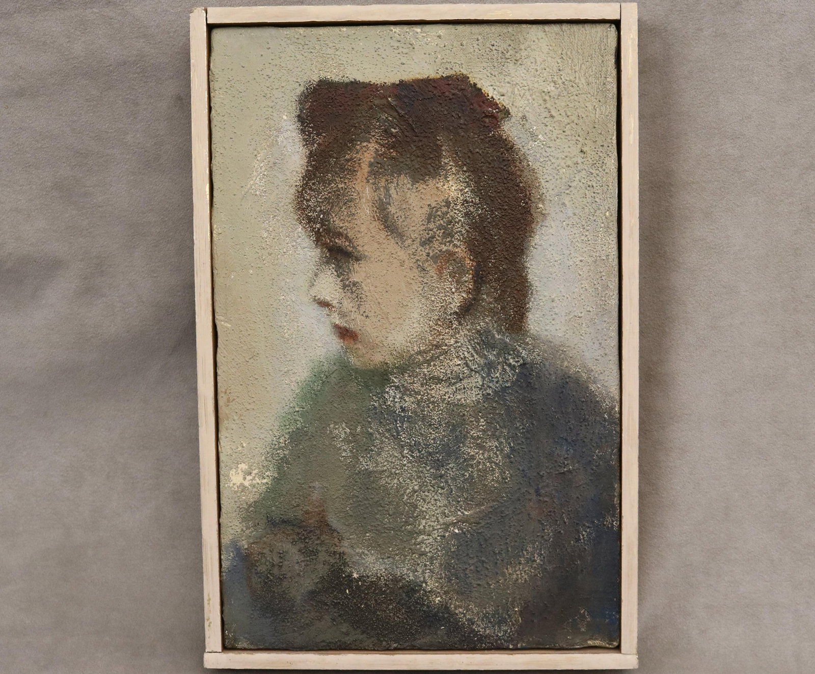 JAMES WATSON TWITTY (American, 1911?1994). Young Girl, 1963, Mixed media on canvas, 14 x 9 inches (1 of 13)