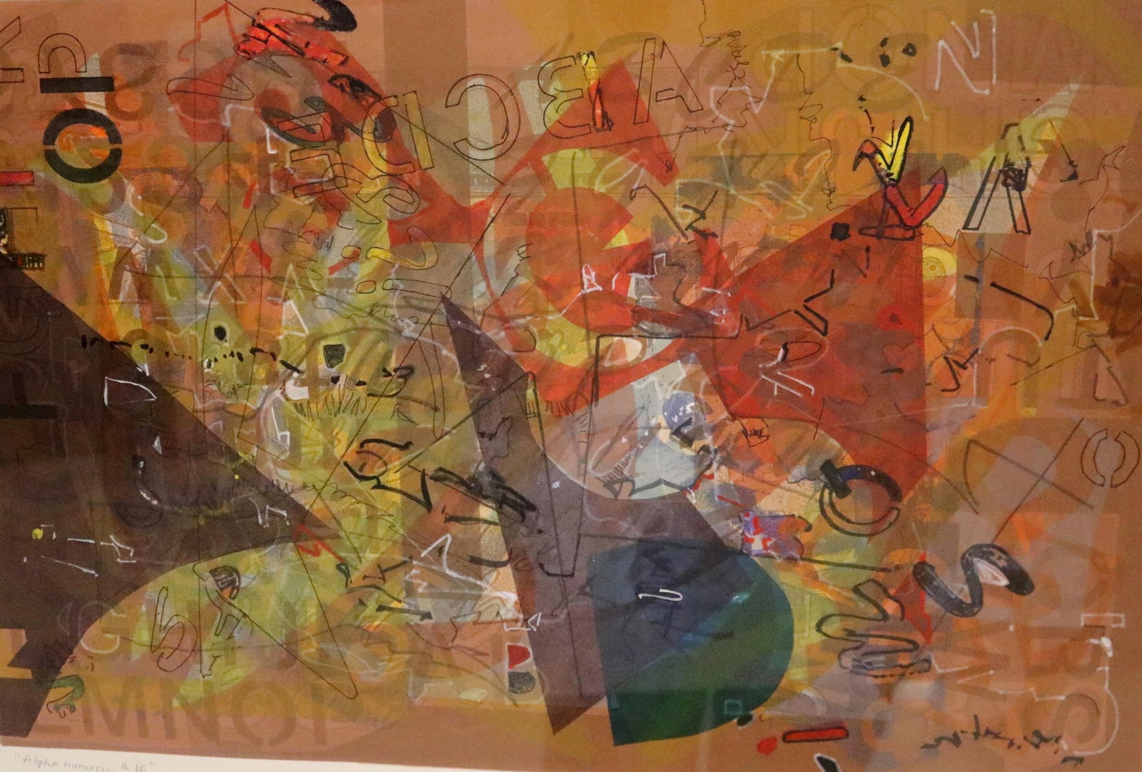 MICHAEL GROSS (American, 1944?2024). Alpha Numeric # 16, 2010, Mixed media on paper, DIMENSIONS: (1 of 15)