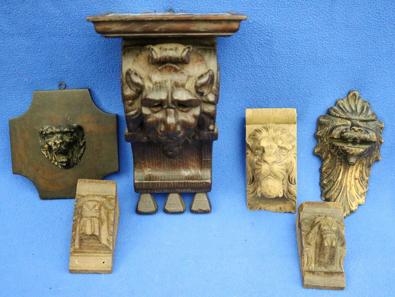 SIX ASSORTED HAND-CARVED RENAISSANCE REVIVAL ARCHITECTURAL ELEMENTS - . - 4