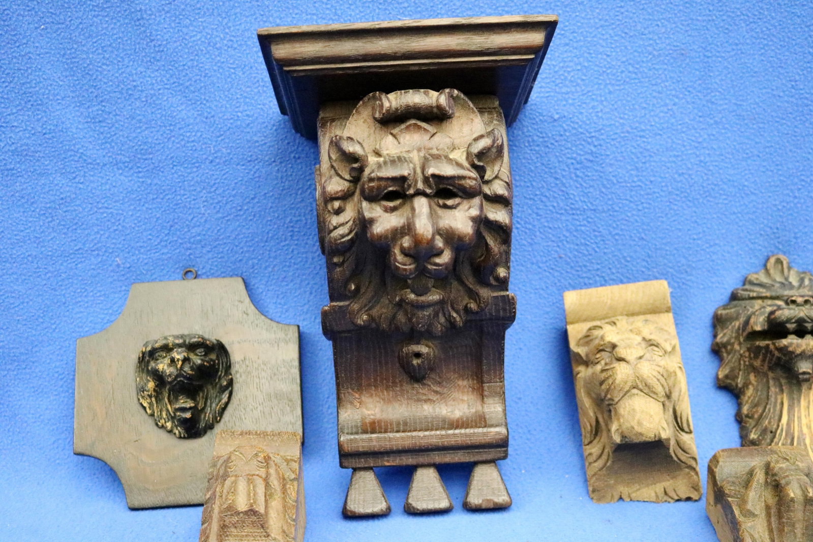 SIX ASSORTED HAND-CARVED RENAISSANCE REVIVAL ARCHITECTURAL ELEMENTS - . - 7