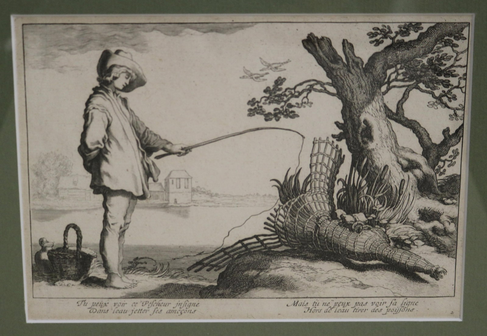 The Young Fisherman, by Cornelis Bloemaert II, after Abraham Bloemaert circa 1613 - 1692 - Sight (as: The Young Fisherman, by Cornelis Bloemaert II, after Abraham Bloemaert circa 1613 - 1692 Burin engraving, printed or engraved by Cornelis Bloemaert II (1603-1692) after a design by his father Abraham 