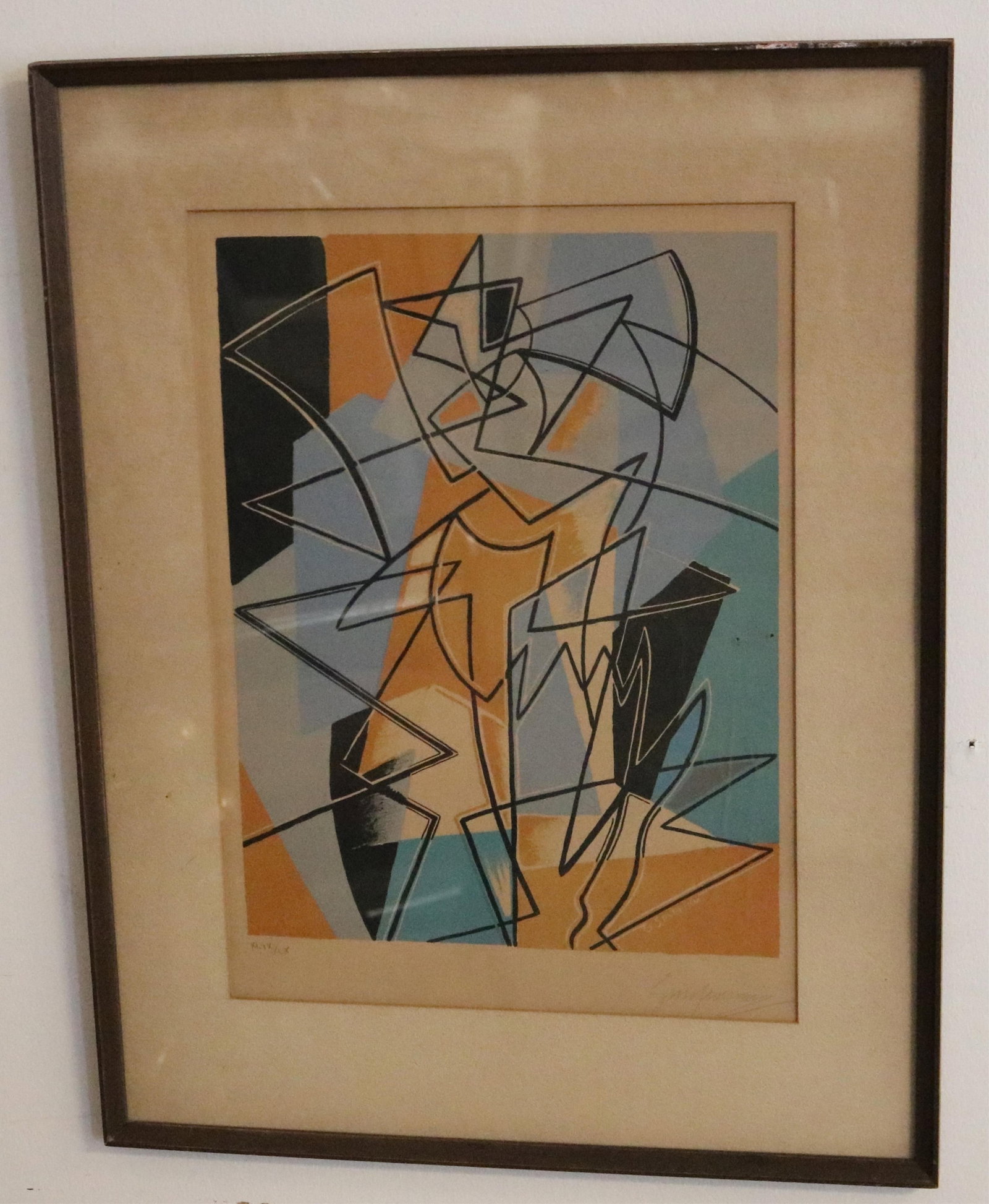 GINO SEVERINI (Italian, 1883 - 1966). Untitled, Lithograph, SIGHT: 16.5 X 12, FRAME: 23 X 18: GINO SEVERINI Italian, 1883 - 1966 Untitled Lithograph Limited edition artwork numbered in pencil XLIX / LX. Pencil numbered and signed at base. Framed. not examined out of frame. SIGHT: 16.5 X 12, FR