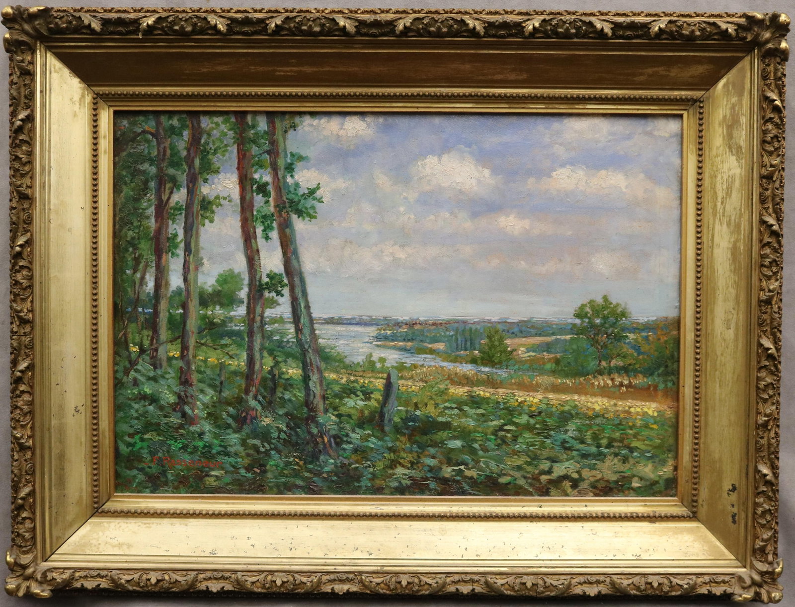 FRAN?OIS RASSENEUR (French, 19th/20th century). View of the Seine, toward 'la Rochette', taken in (1 of 19)