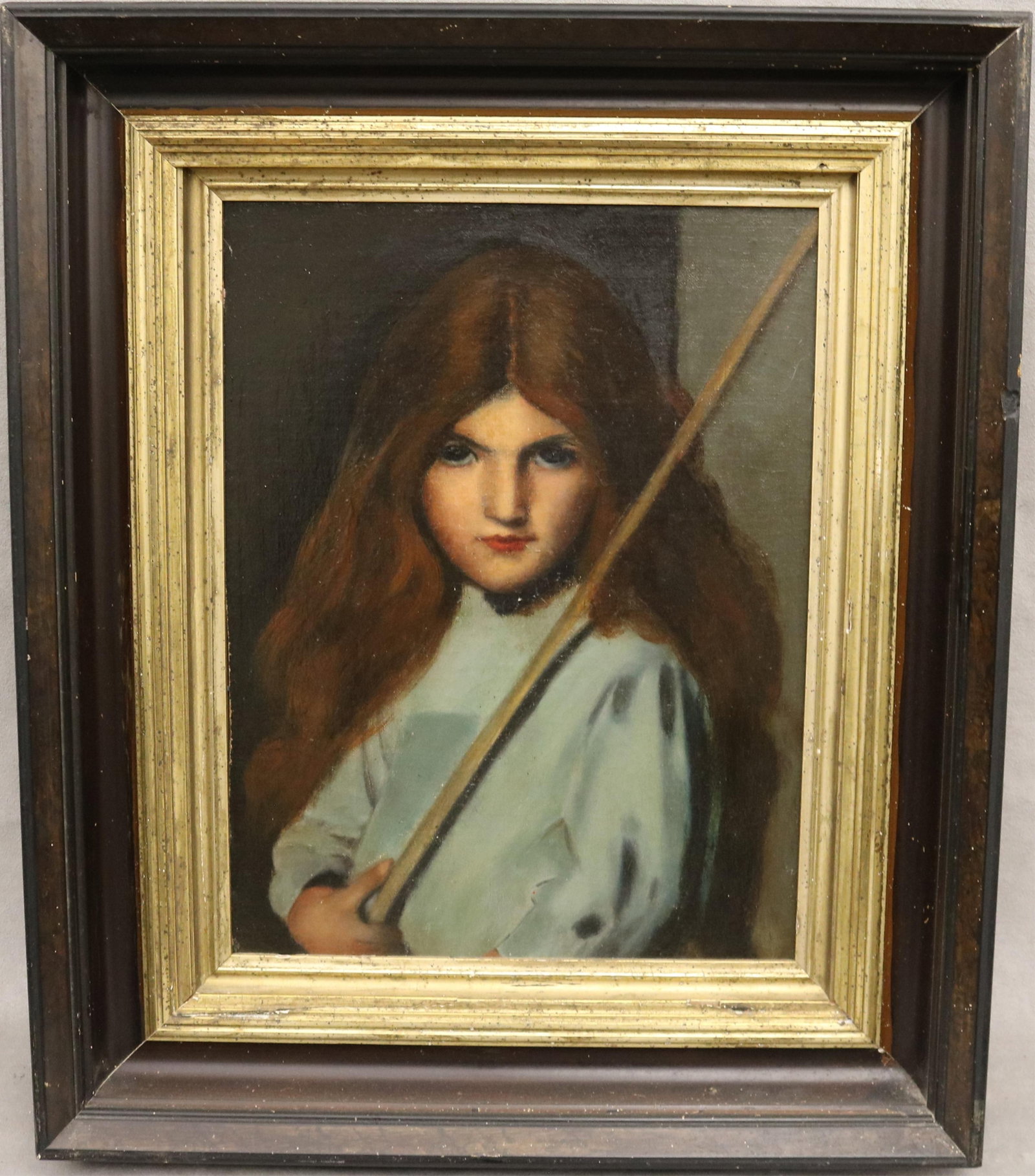JEAN-JACQUES HENNER (AFTER) (French, 19th century). Joan of Arc as a Child, Oil on canvas, 16 x 12 (1 of 12)