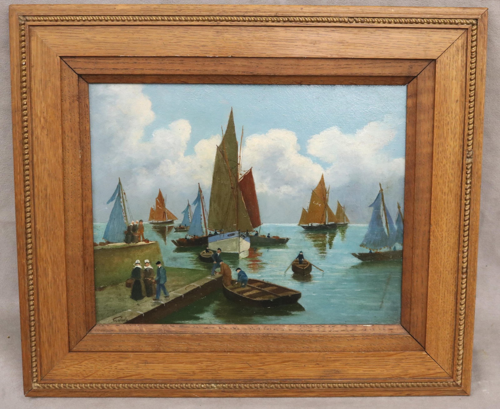 CONTINENTAL SCHOOL (20th century). Return of the Fleet, Oil on board (1 of 17)