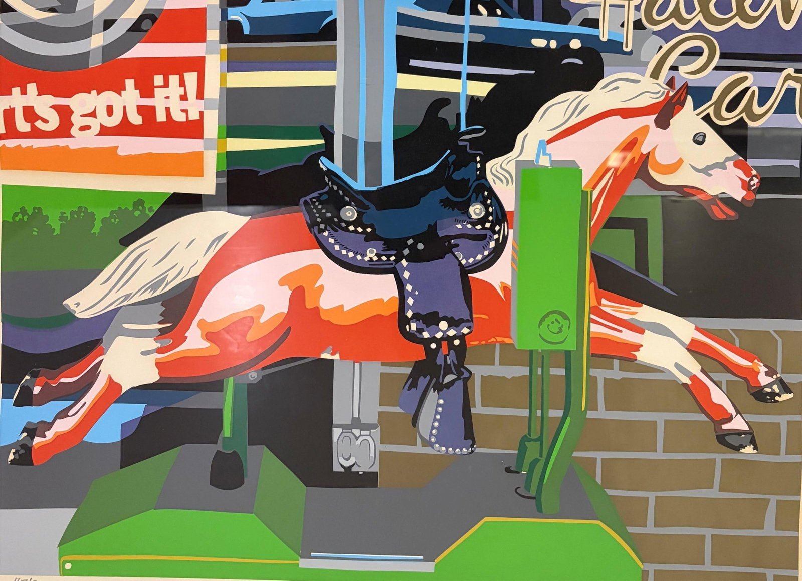 JOSEPH CRAIG ENGLISH (American, born 1947). Quarter Horse, 1980, Screenprint in Color, Sight (as (1 of 6)