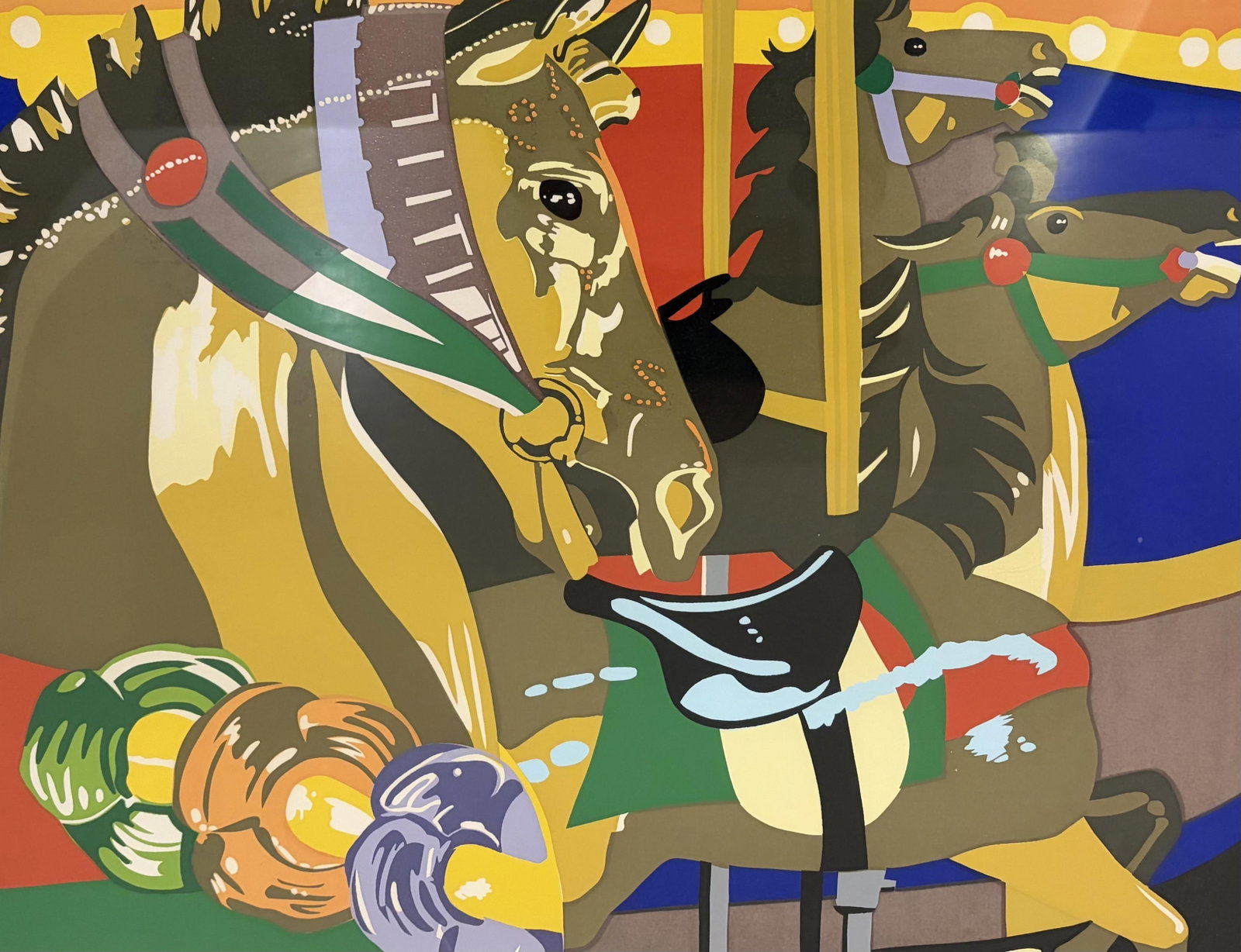 JOSEPH CRAIG ENGLISH (American, born 1947). Three Stallions, 1977, Screenprint in Color, Sight (as (1 of 4)