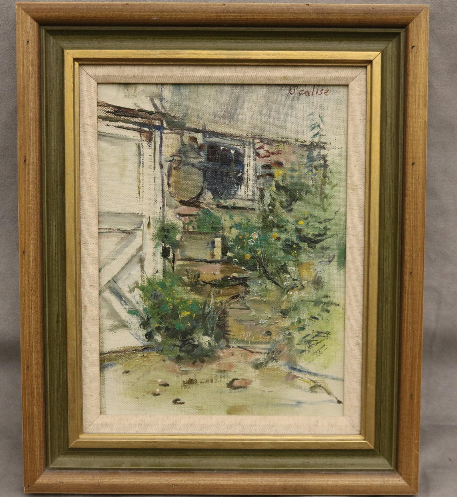 NICHOLAS PETER SCALISE (American, 1932-2009). Garden by the Porch, Oil on canvas (1 of 13)