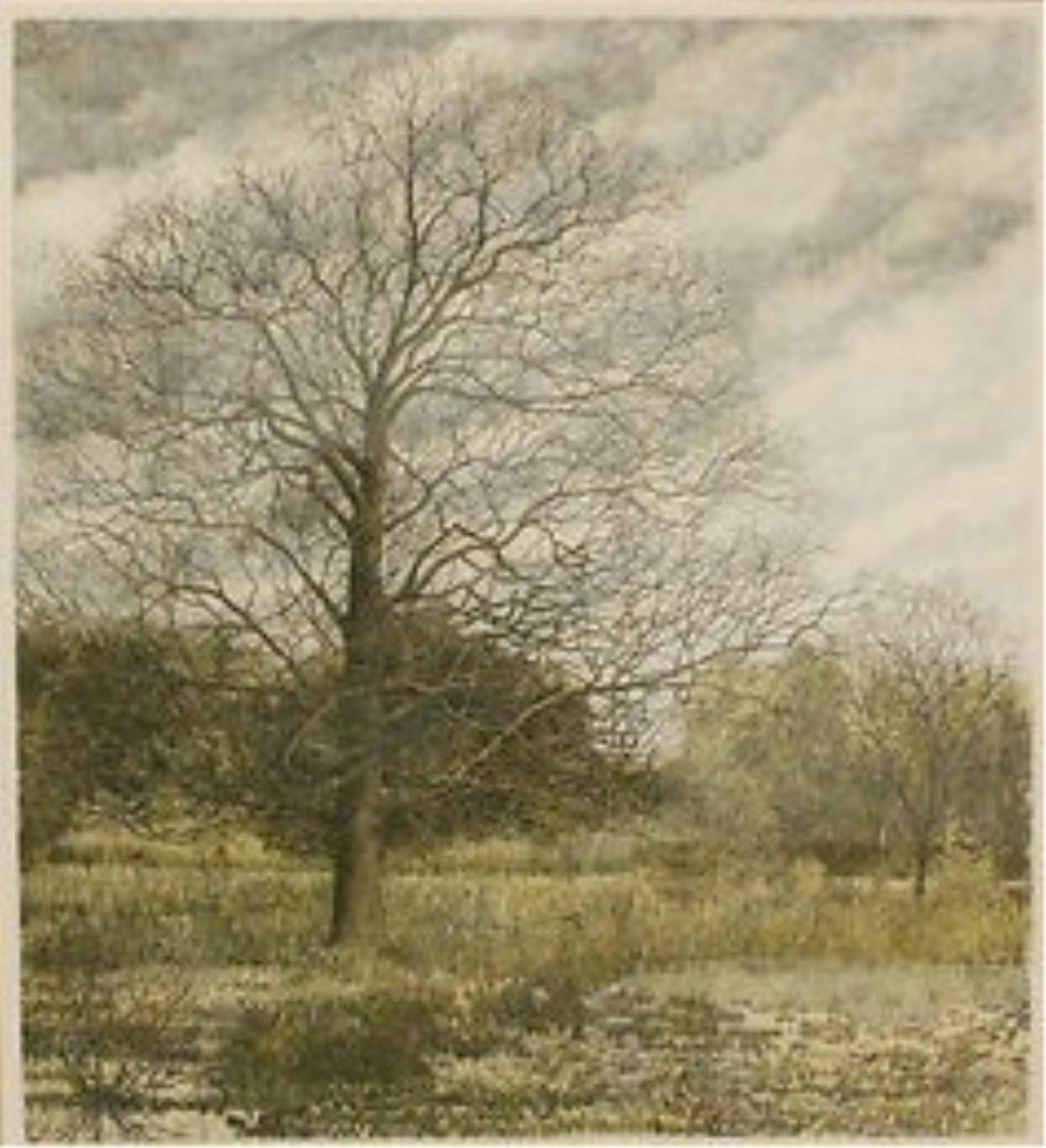 WILLIAM LIVESAY (American, born 1956). Late Autumn, 1984, etching, image 19 x 17"; Sight (as (1 of 1)