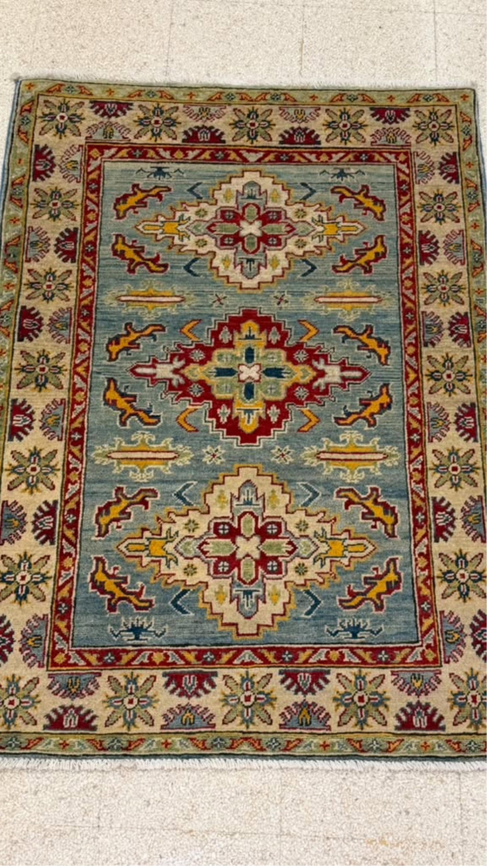 KAZAK RUG - App. 3 ft. 4 in. x 4 ft. 10 in.. (1 of 6)