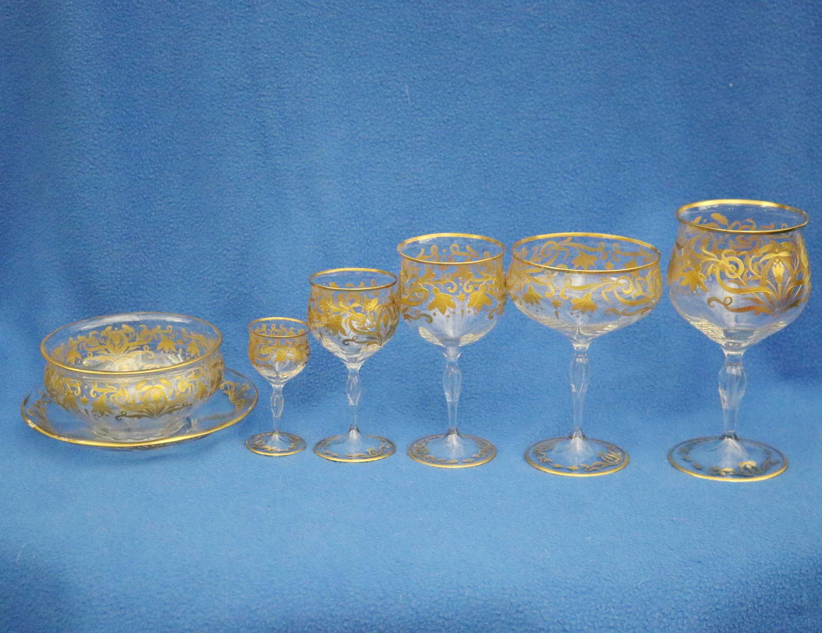 73-PIECE BOHEMIAN JOSEPHINE HUTTE/MOSER CRYSTAL STEMWARE, - . (1 of 9)