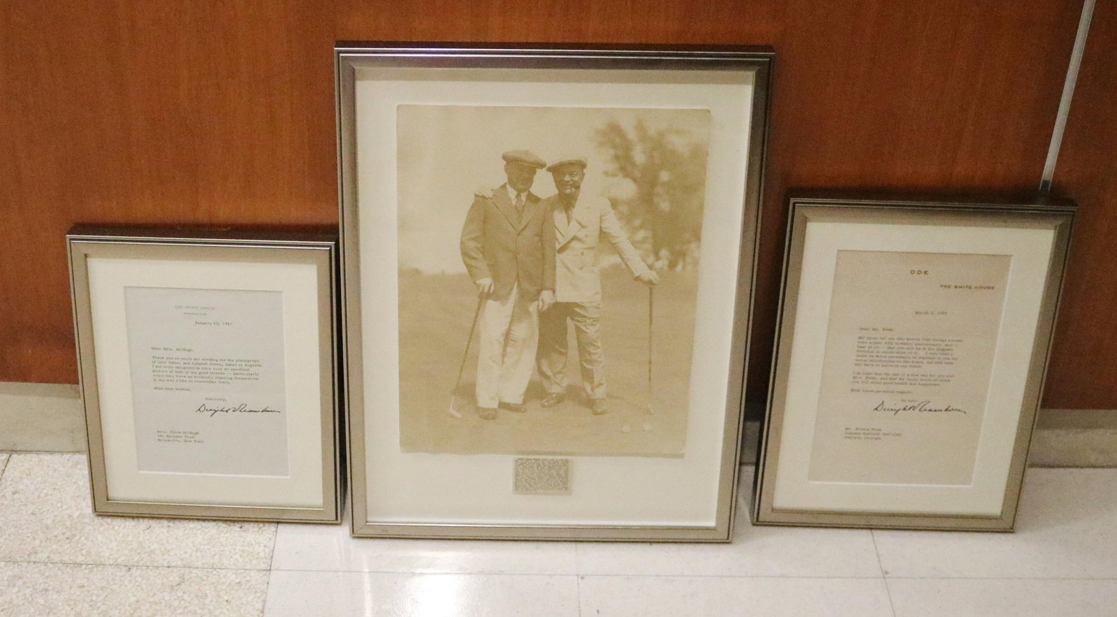 TWO PRESIDENT DWIGHT D. EISENHOWER GOLF-RELATED TYPED, AUTOGRAPH-SIGNED LETTERS ON WHITE HOUSE (1 of 10)