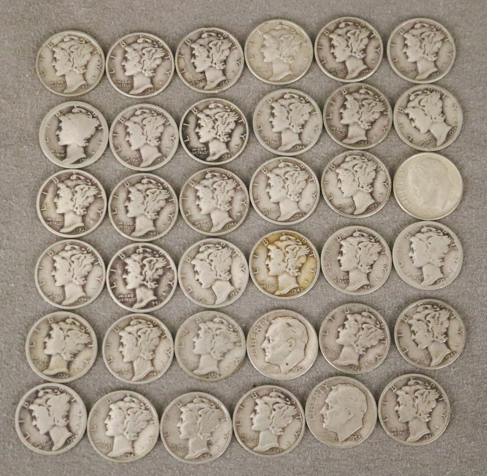 228 U.S. SILVER DIMES 19th and 20th century Including 11 seated Liberty, 82 Barber, and 135 (1 of 7)