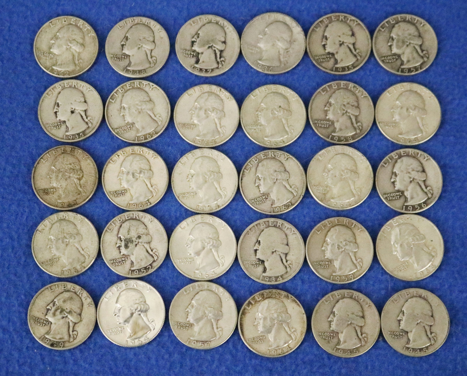 485 U.S. SILVER WASHINGTON QUARTERS Assorted dates and mint marks; various conditions; all (1 of 3)