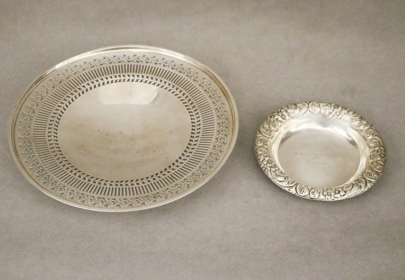 TWO PIECES STERLING SILVER TABLEWARE - . (1 of 5)