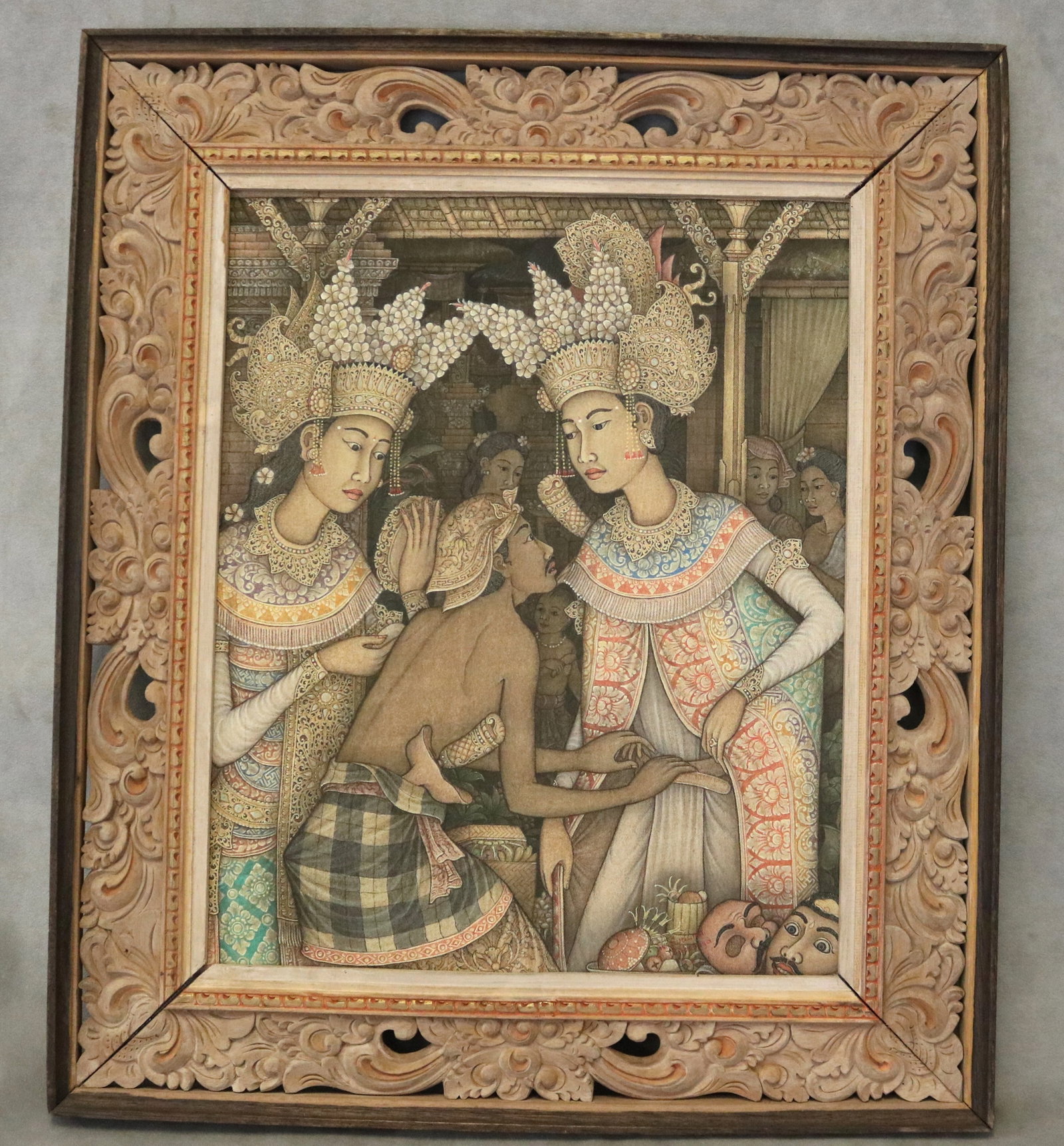 I WAYAN SUDANA (Balinese, born 1966). The Tooth Filing Ceremony (Potong Gigi), Oil on canvas, 20.25 (1 of 19)