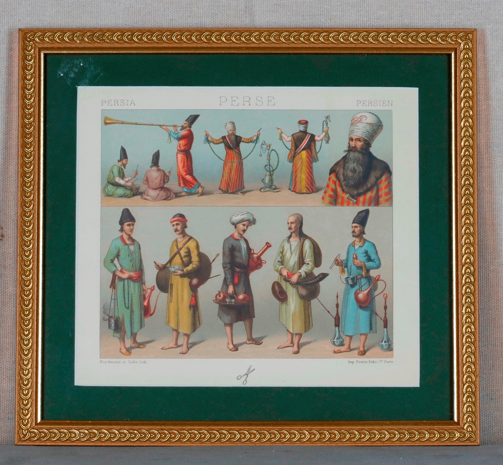 Four Framed 19th Century French Costume Prints of Persia - . (1 of 8)