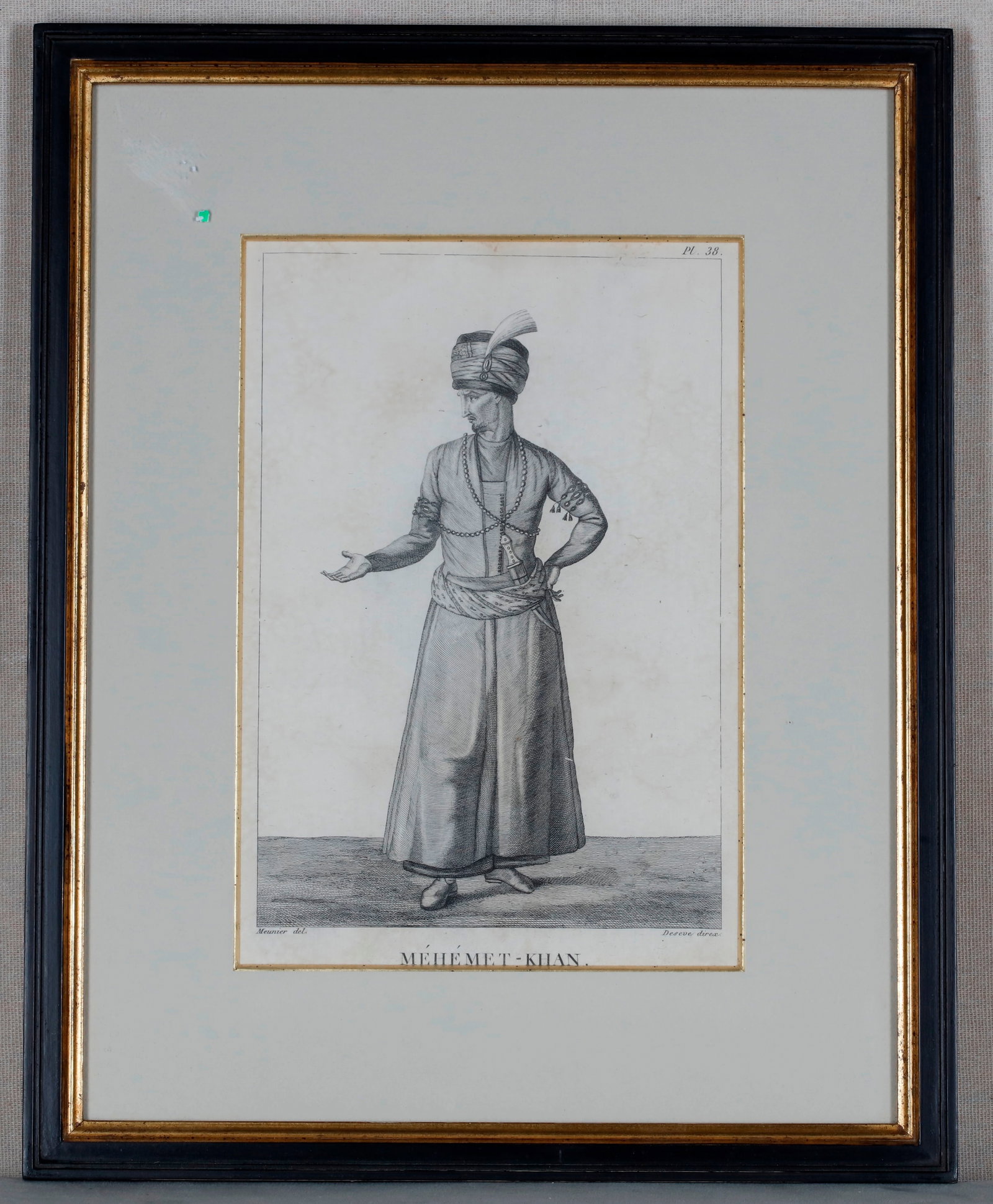 Three Framed 18th Century French Engravings of Persian Rulers - . (1 of 6)