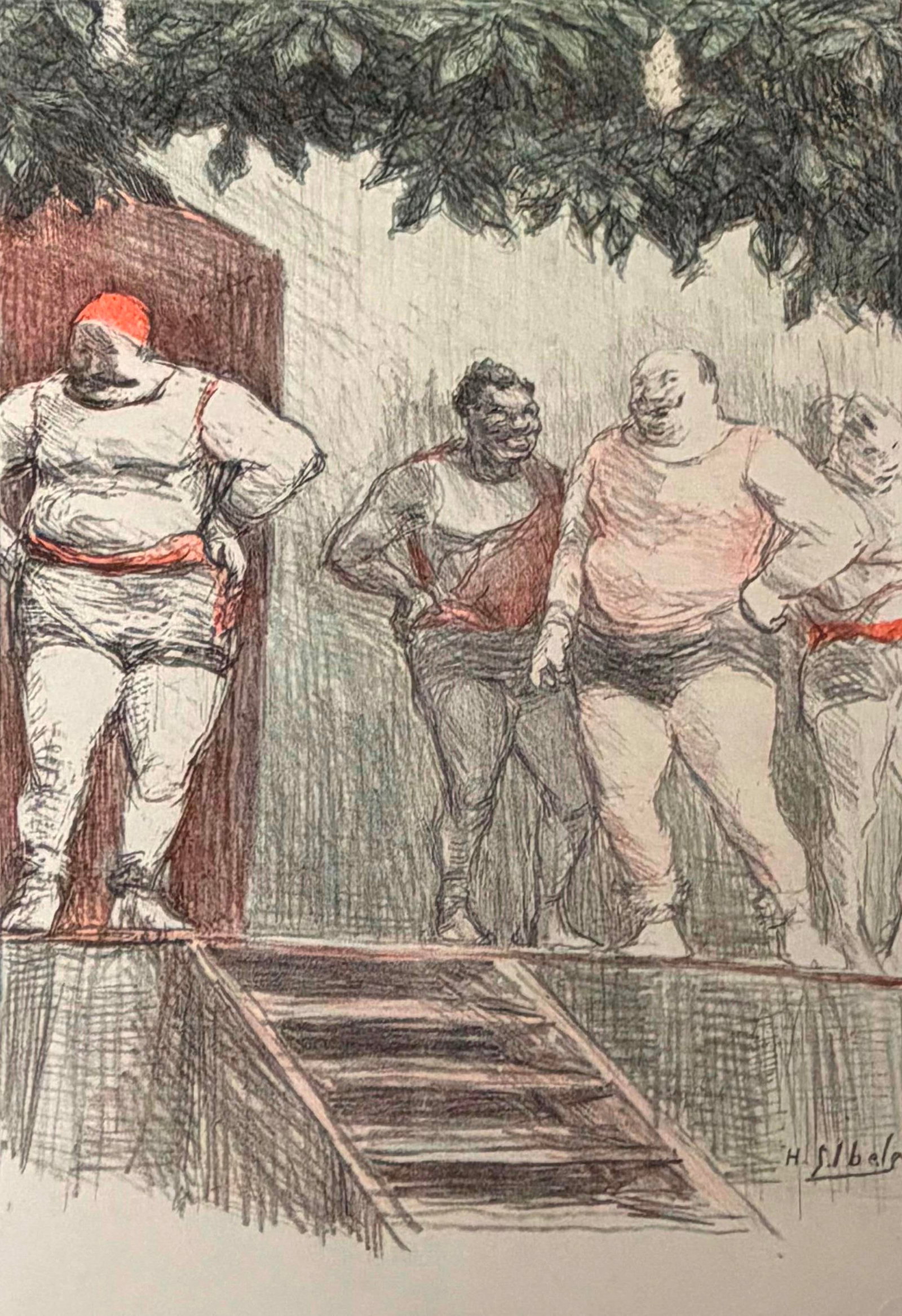 HENRI-GABRIEL IBELS (French, 1867- 1936). Showmen (Les Lutteurs), from Les Maitres de l'Affiche, (1 of 13)
