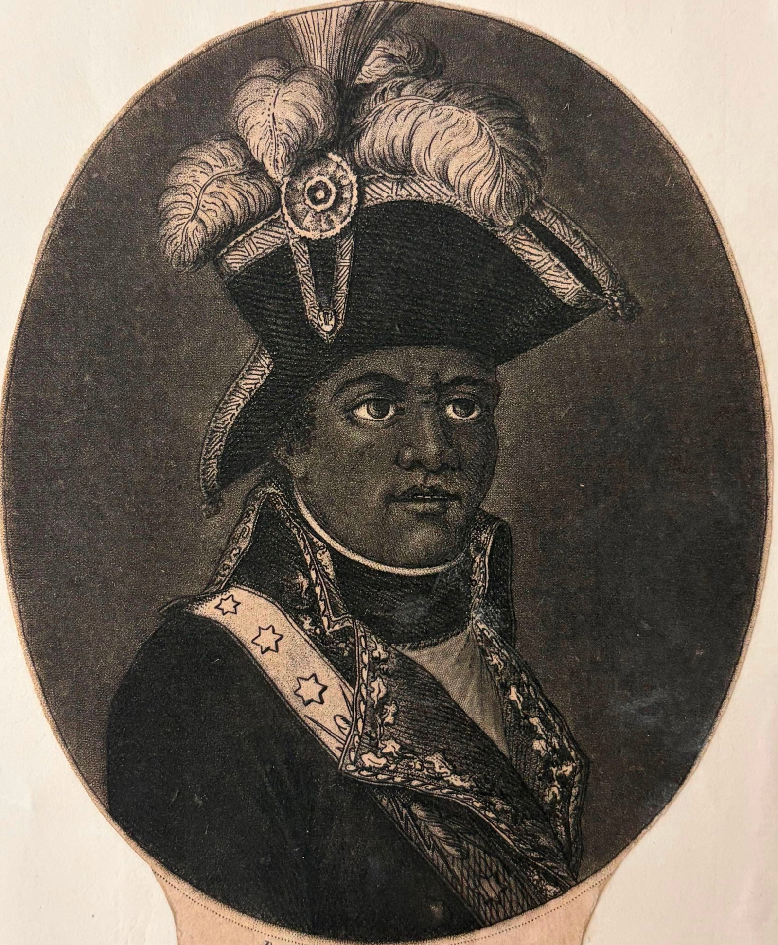 TOUSSAINT LOUVERTURE, GENERAL EN CHEF A ST. DOMINGUE: ENGRAVING BY FRANCOIS BONNEVILLE circa 1802 - (1 of 8)