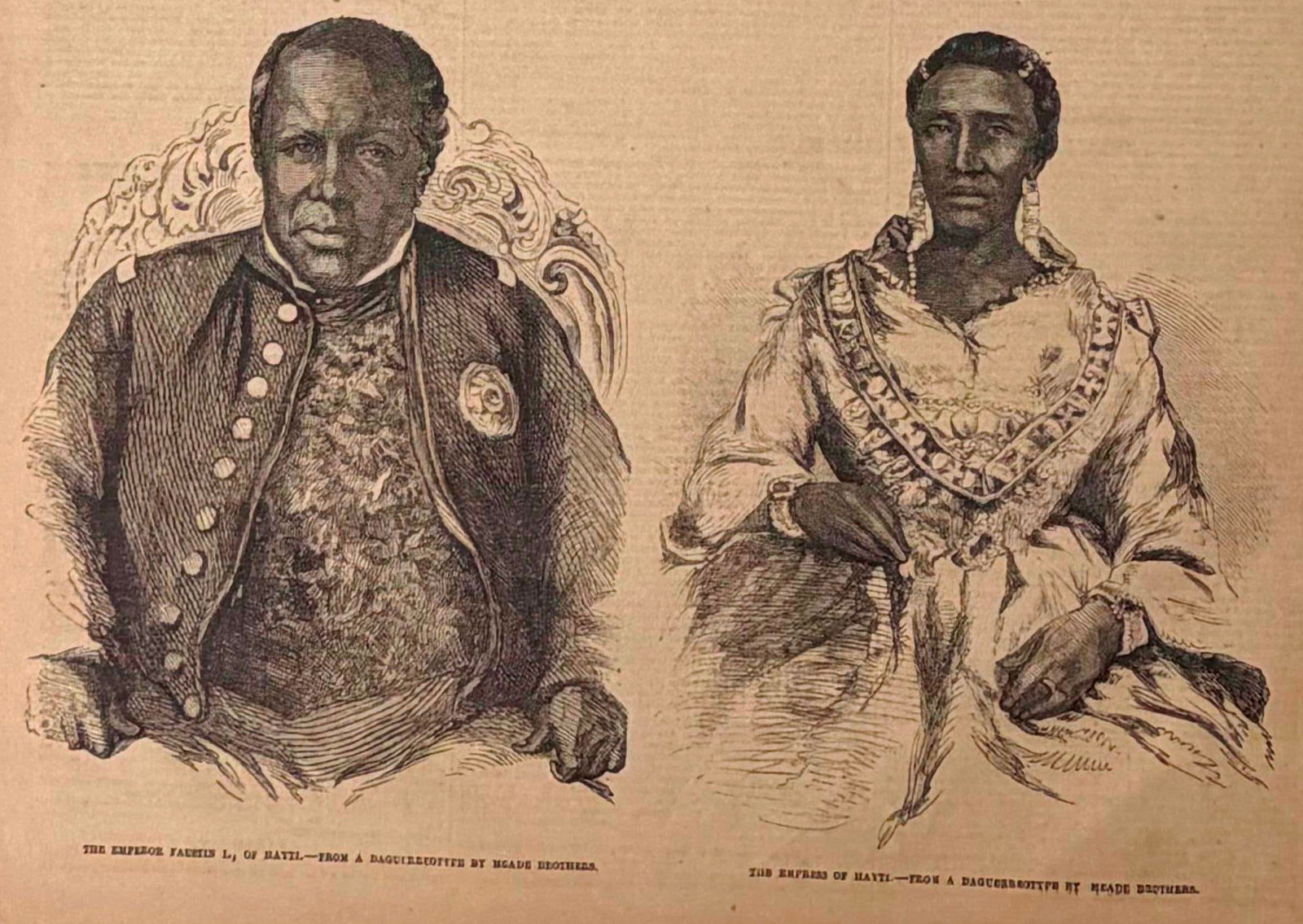 FRANK LESLIE'S ILLUSTRATED NEWSPAPER: FAUSTIN I., EMPEROR OF HAYTI AND THE EMPERESS OF HAYTI (1 of 15)