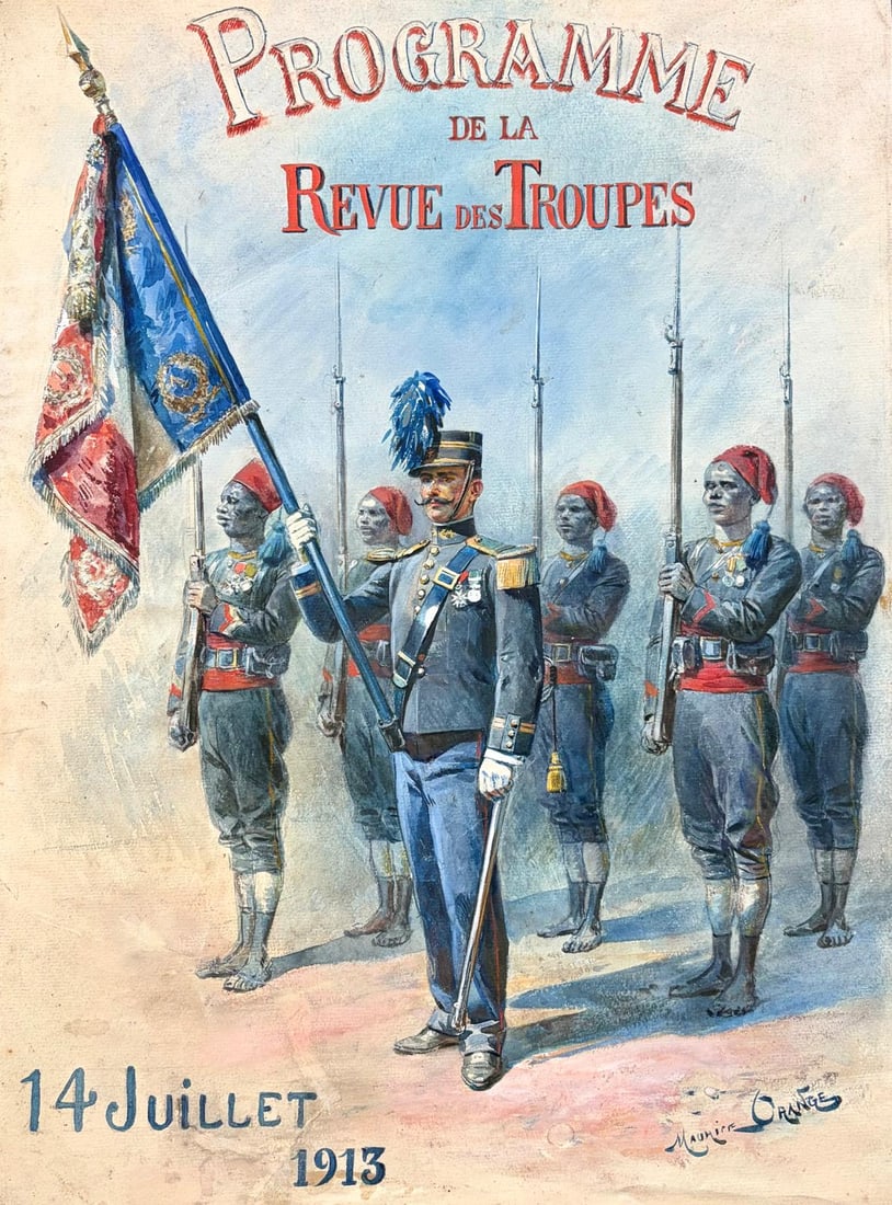 PROGRAMME DE LA REVUE DES TROUPES; COMMEMORATING THE AWARD OF THE LEGION OF HONOR TO THE FLAG OF THE (1 of 20)