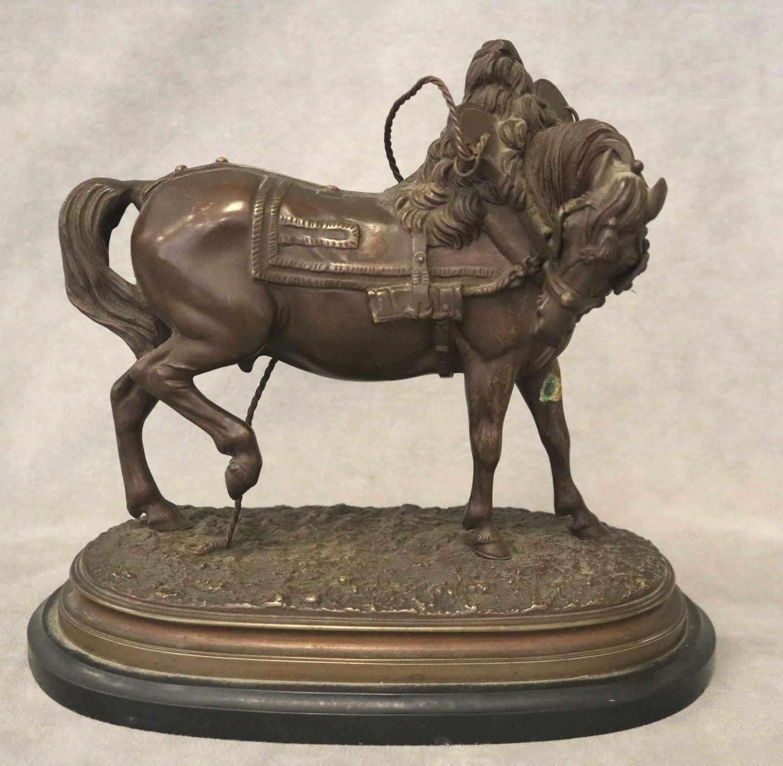 JEAN-FRANCOISE-THEODORE GECHTER (French, 1796-1844). The Draft Horse, bronze, height (including (1 of 20)