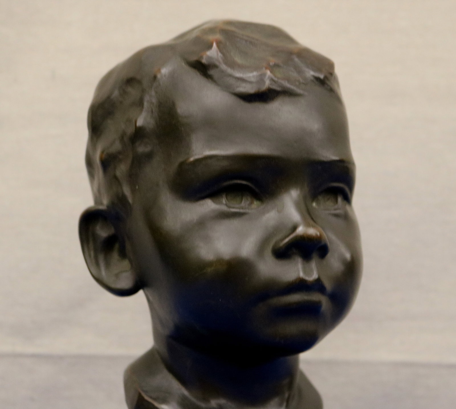 AMERICAN SCHOOL (20th century). Bronze Bust of a Young Boy, Bronze (1 of 16)