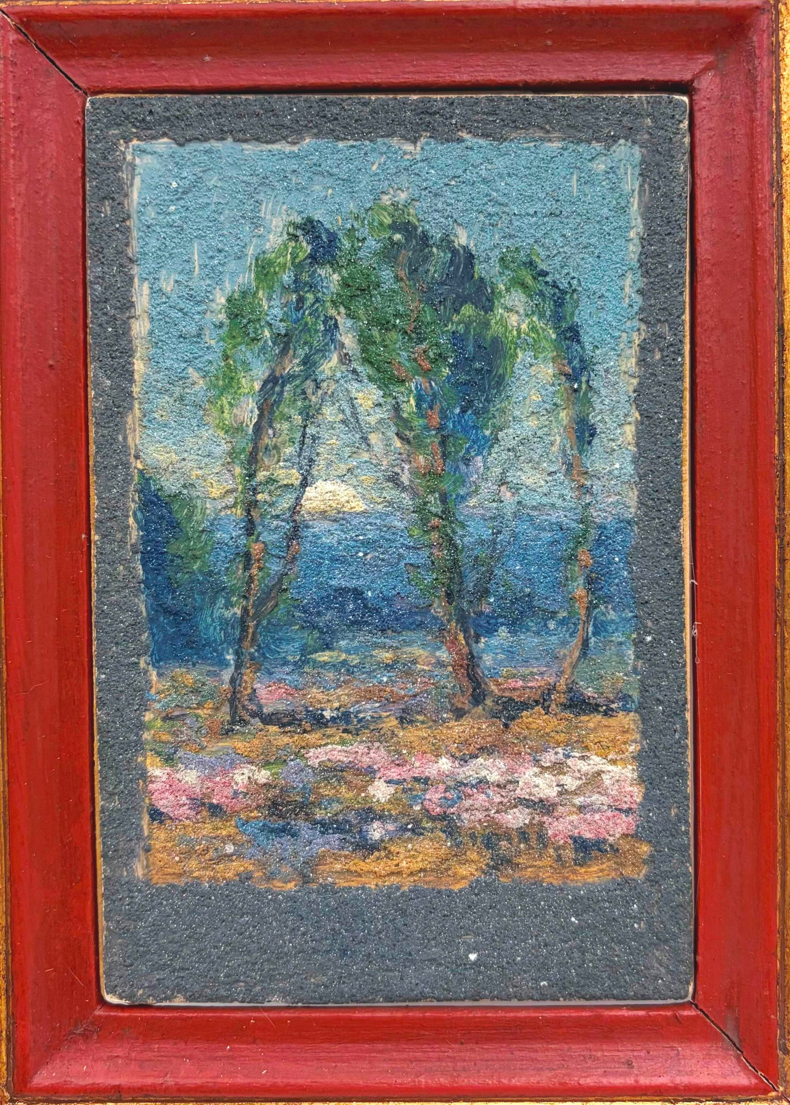 GEORGE W DREW (New York, Massachusetts, 1875 - 1968). Three Trees: An Impressionist Landscape, 1925, (1 of 15)