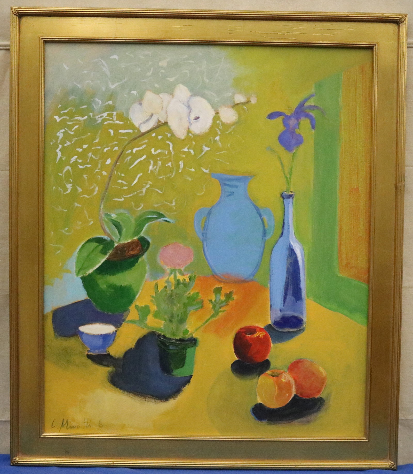 CHRISTEL MINOTTI (Finnish / American, 20th century). In orchid's shadow, Oil on canvas, 36 x 30 (1 of 14)