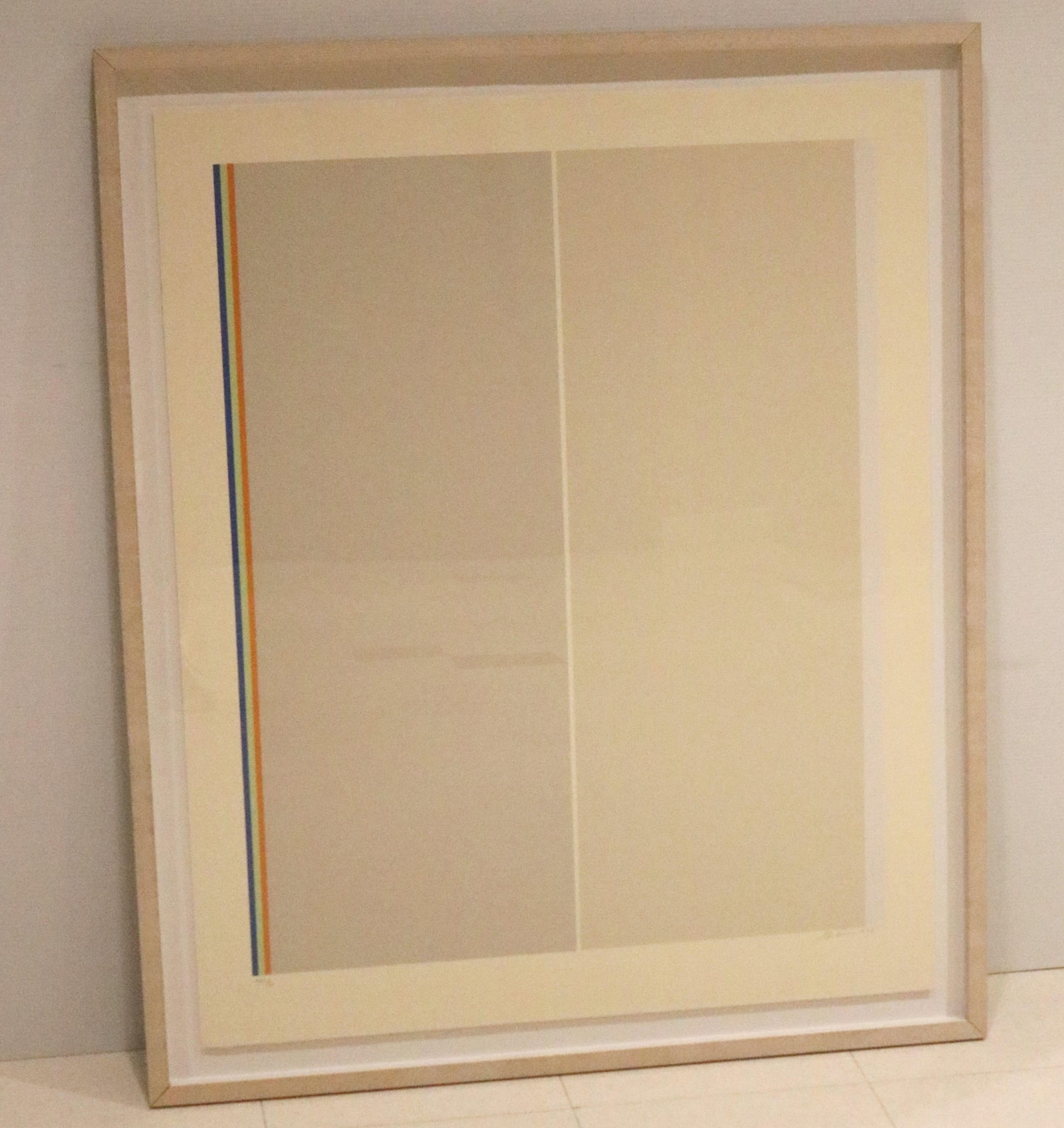 GENE DAVIS (American, 1920-1985). Homage to Barnett Newman, 1979, color screenprint (1 of 8)