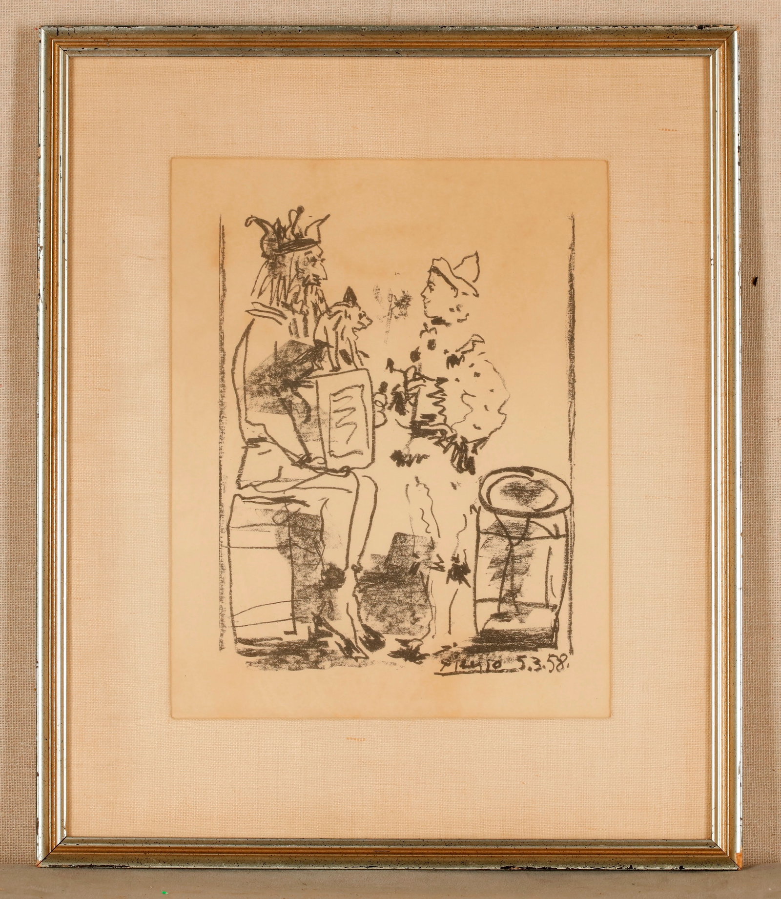 PABLO PICASSO (AFTER) (Spanish, 20th century). Two Framed works: Les Saltimbanques (circa 1958) and (1 of 6)