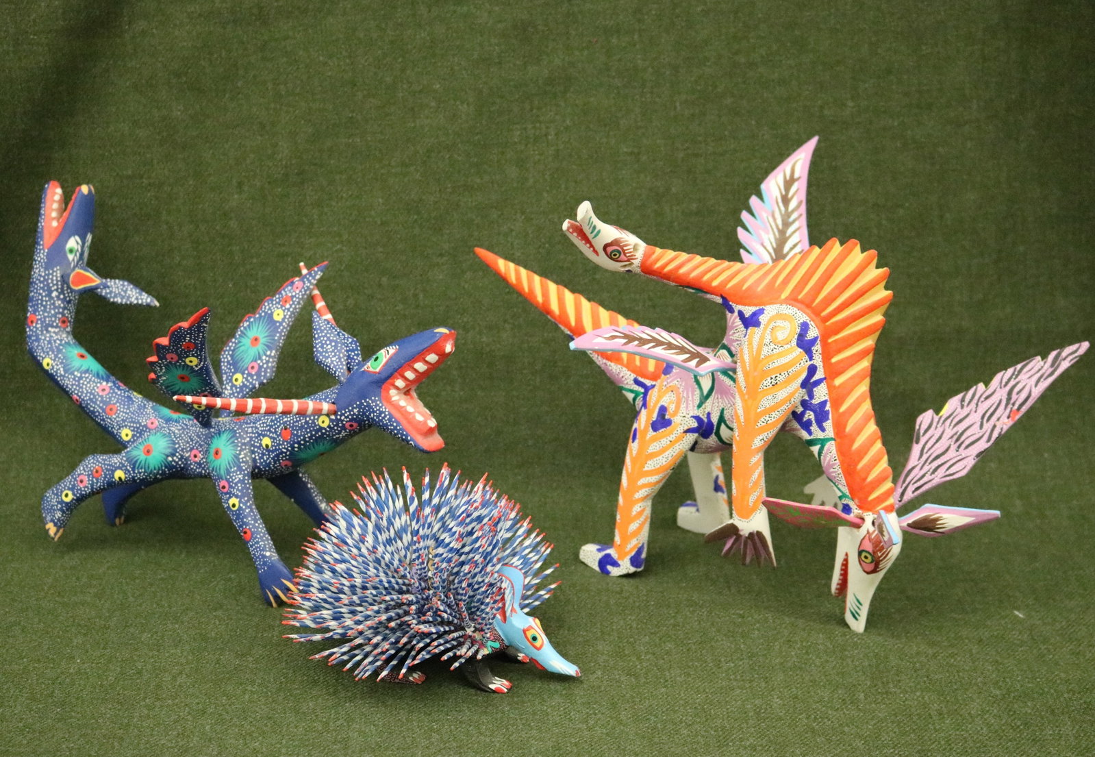 Group of Three Oaxacan Alebrijes (Mexican Folk Art Wood Carvings) - . (1 of 11)