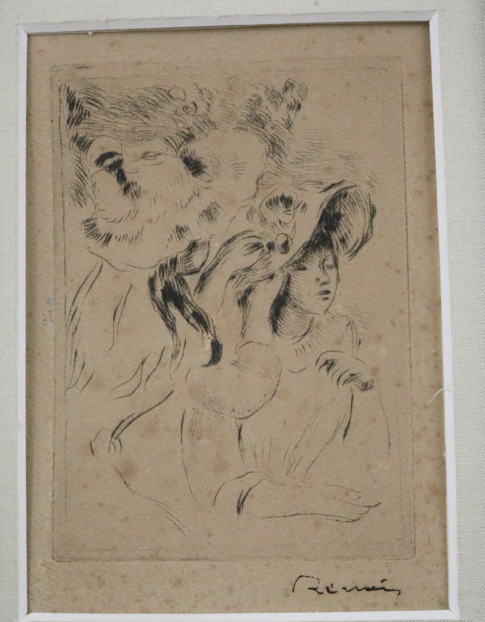 PIERRE-AUGUSTE RENOIR (French, 1841?1919). Le Chapeau Epingle, circa 1894, drypoint, plate: 5 x 3.5 (1 of 1)