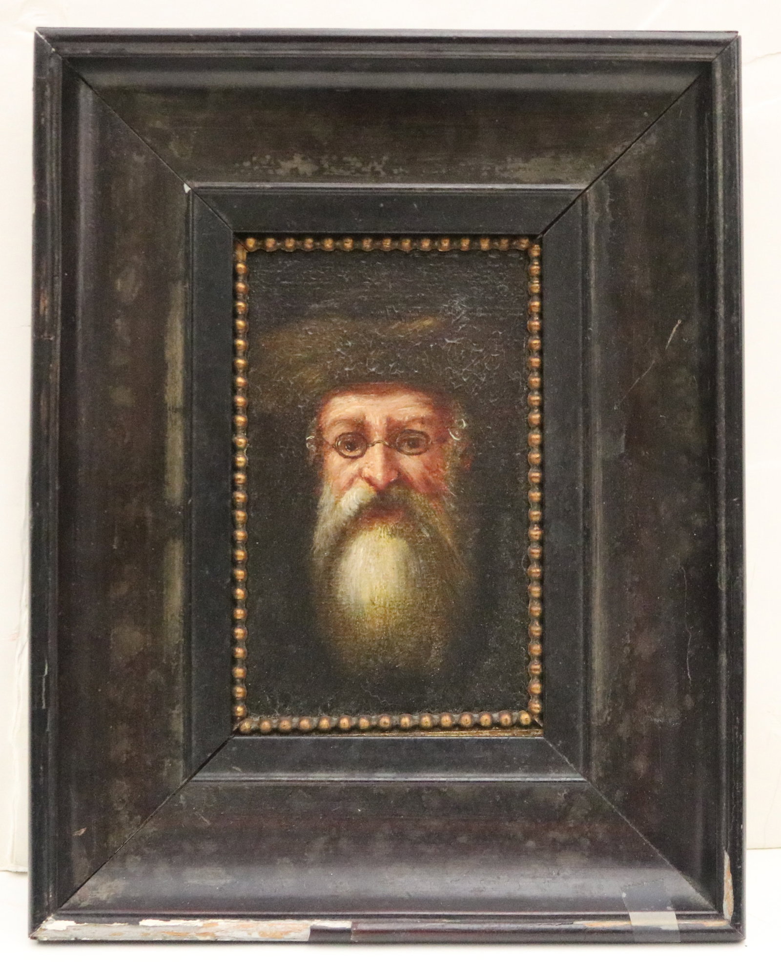 AMERICAN SCHOOL (20th century). Portrait of a Man, Oil on board, 5.25 x 3 inches; frame: 10 x 8 (1 of 4)