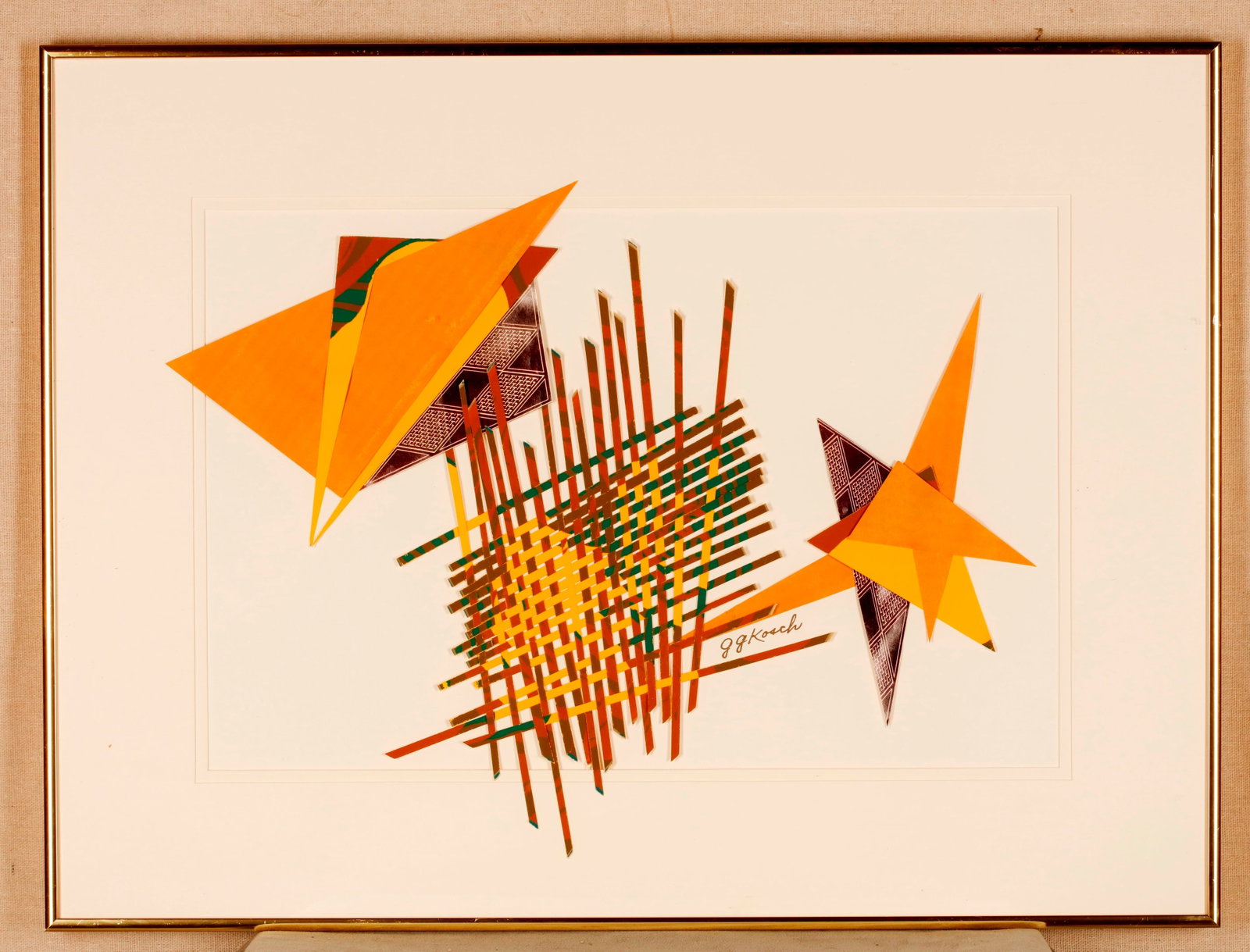G.G. KOSCH (American, Mid-century). Silent Accent, Mixed media (collage) on paper, 13 x 18 inches (1 of 7)
