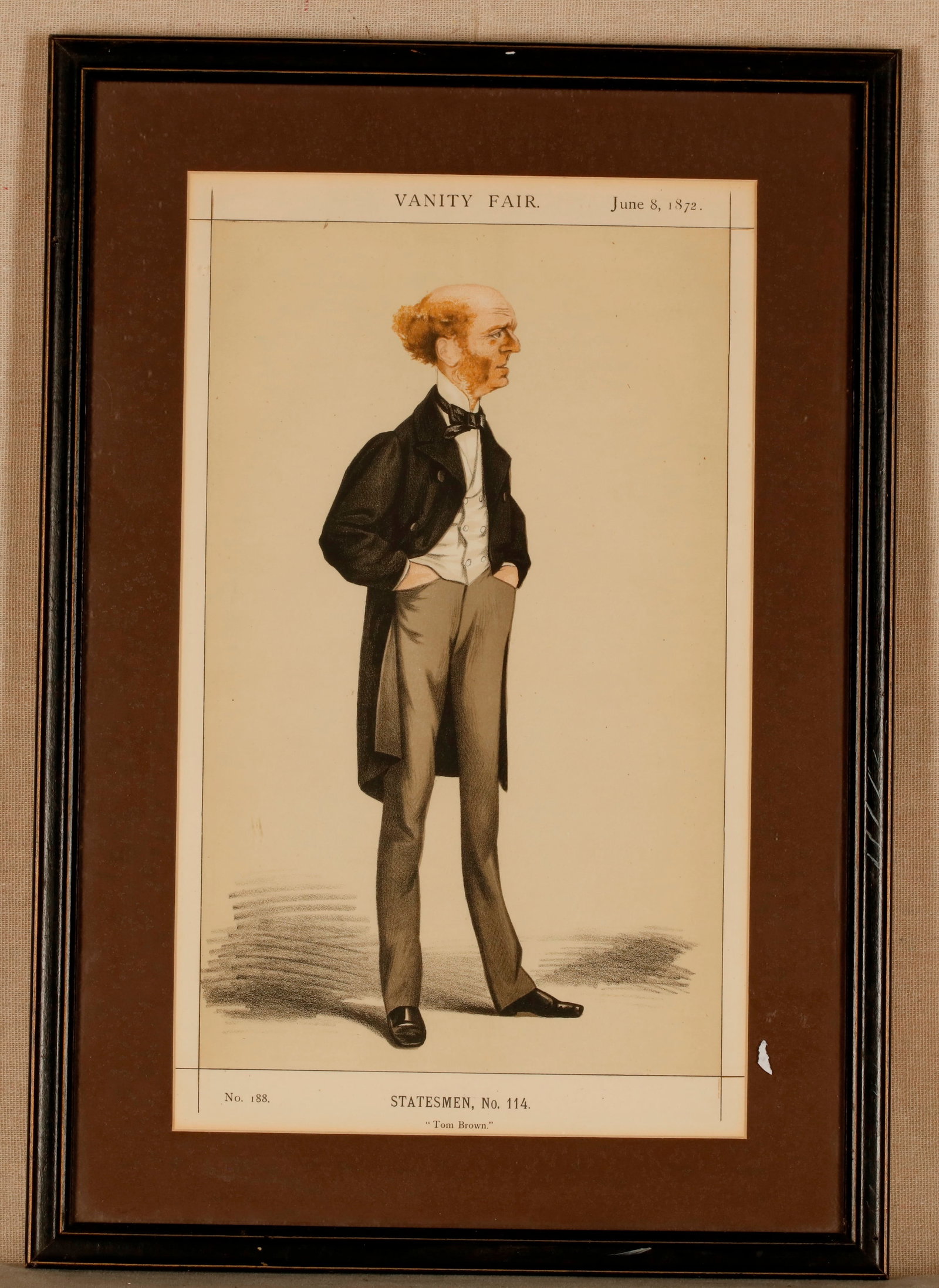 Nine Framed Vanity Fair Chromolithograph Caricatures, Late 19th Century - . (1 of 19)