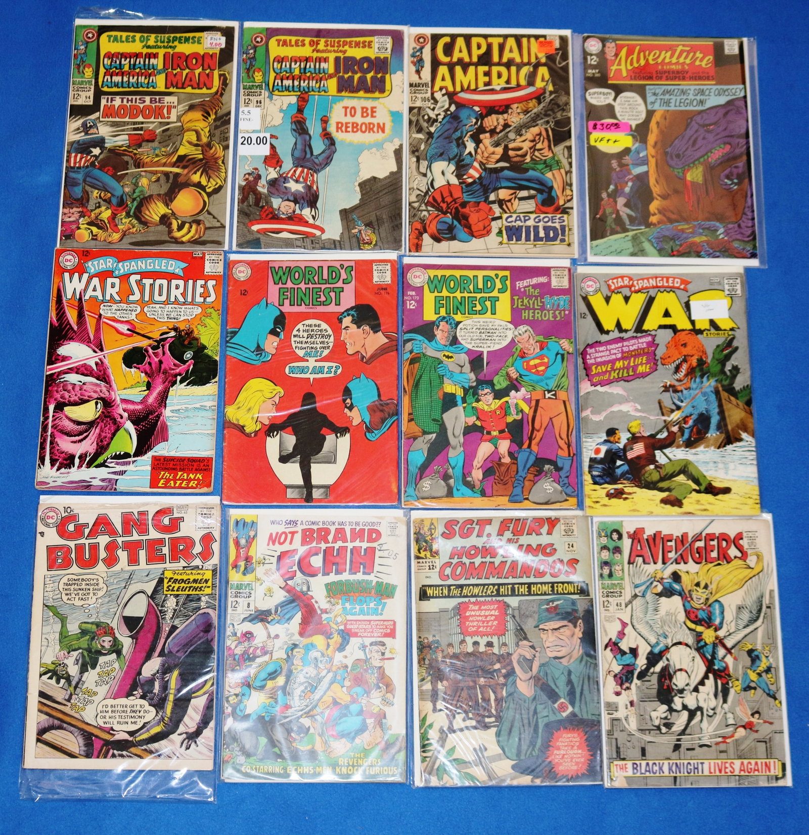 App. 40 10-12-15 CENT DC AND MARVEL COMIC BOOKS - .: App. 40 10-12-15 CENT DC AND MARVEL COMIC BOOKS Including "Iron Man", "Captain America", "World's Finest", "The Avengers", "Gangbusters", "Tales to Astonish", "Adventure Comics", " Batman",