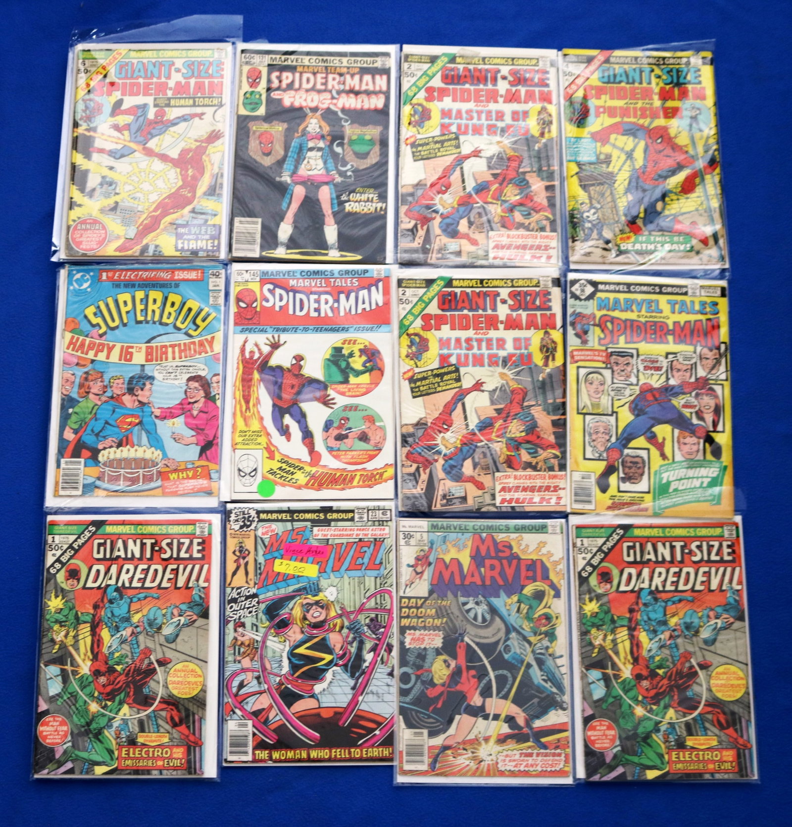 APP. TWENTY 40-50-60 CENT COMICS INCLUDING "SPIDERMAN", "SUPERBOY", "SPIDERMAN/FROG-MAN" TEAM-UP, (1 of 6)