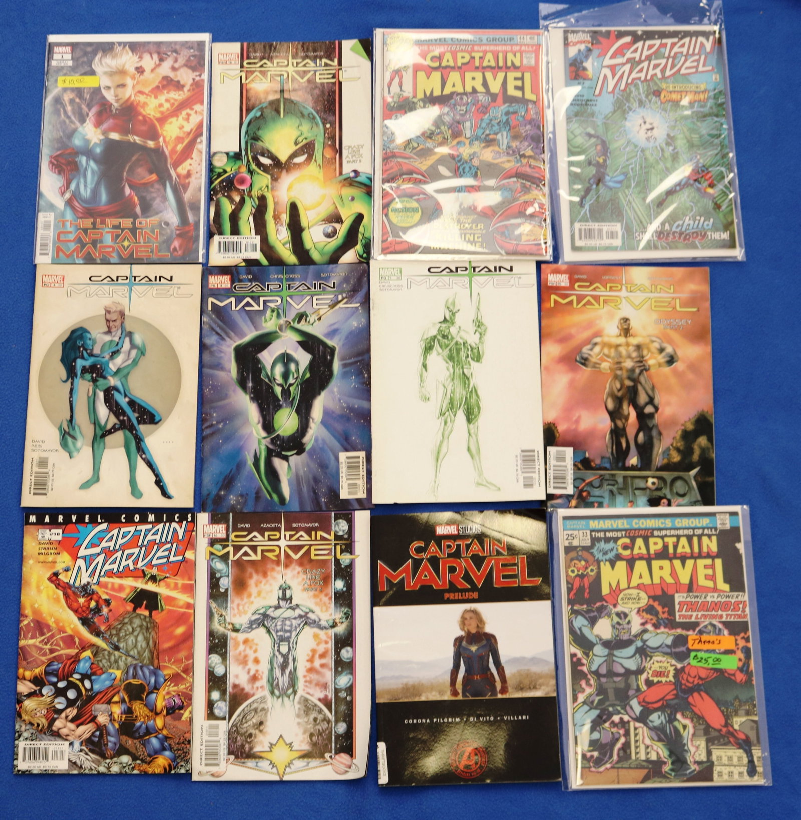 APP. 75 "CAPTAIN MARVEL" AND "CAPTAIN AMERICA" MARVEL COMIC BOOKS - . (1 of 16)