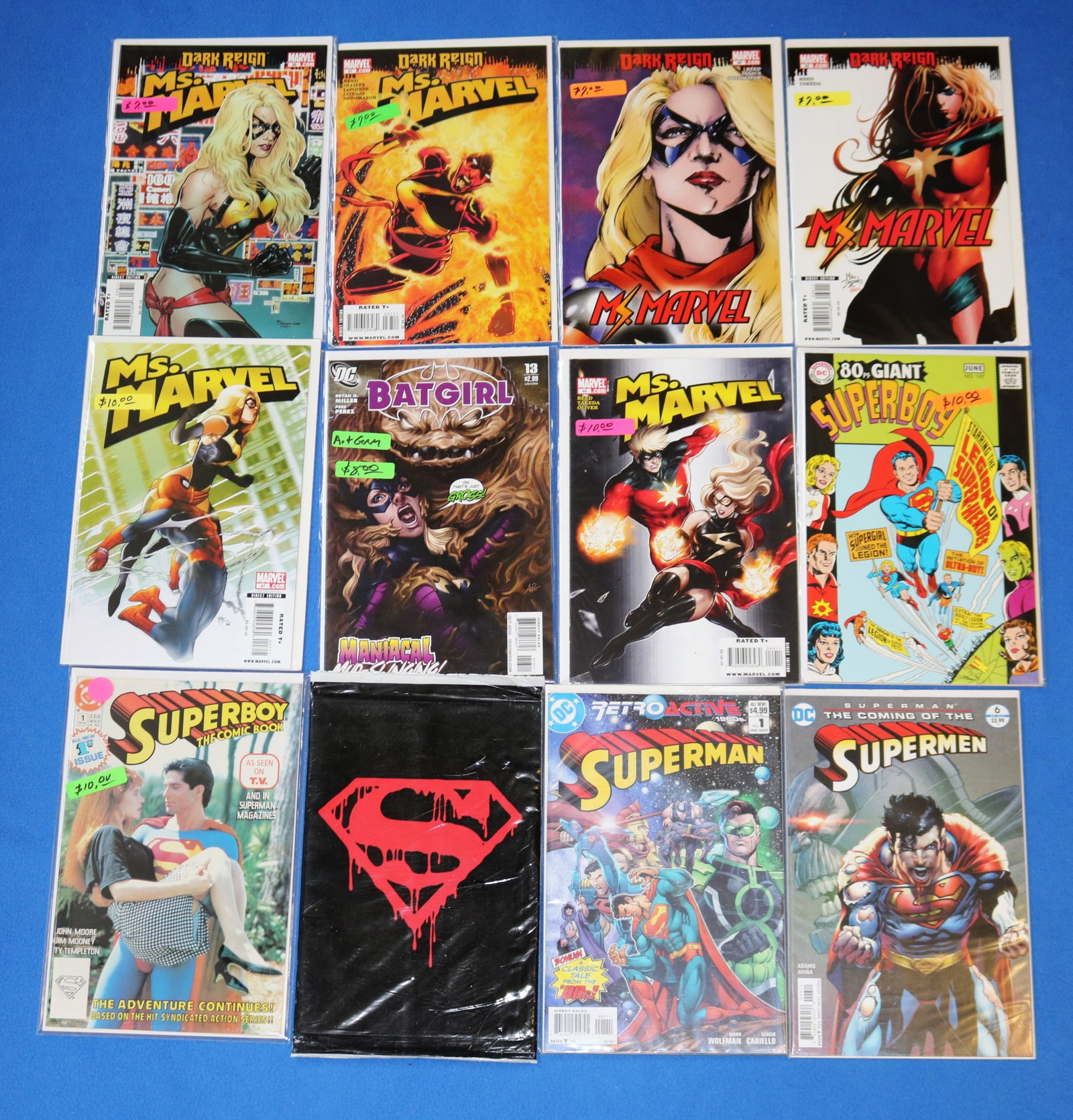 APP. 115 "SUPERMAN", "MS. MARVEL", "BAT GIRL","BAT MAN", "ROBIN", "CAT WOMAN AND OTHER COMIC BOOKS (1 of 20)