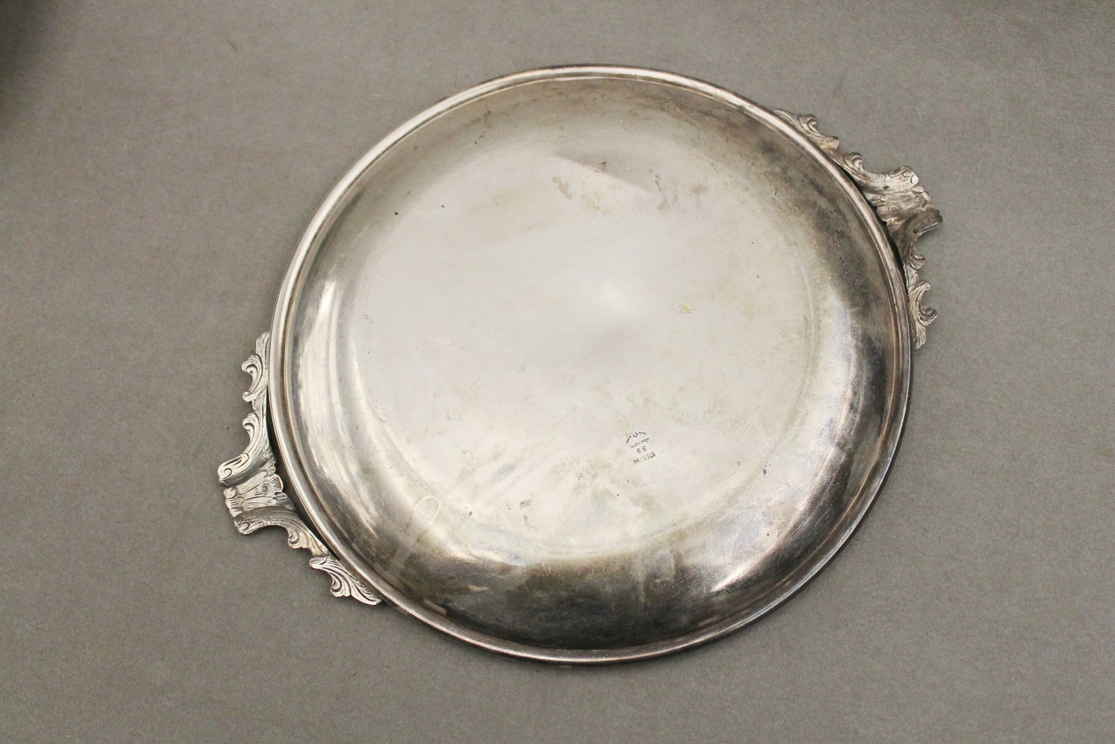 THREE STERLING SILVER TABLE ITEMS - Wt. 37 troy oz.. - 8