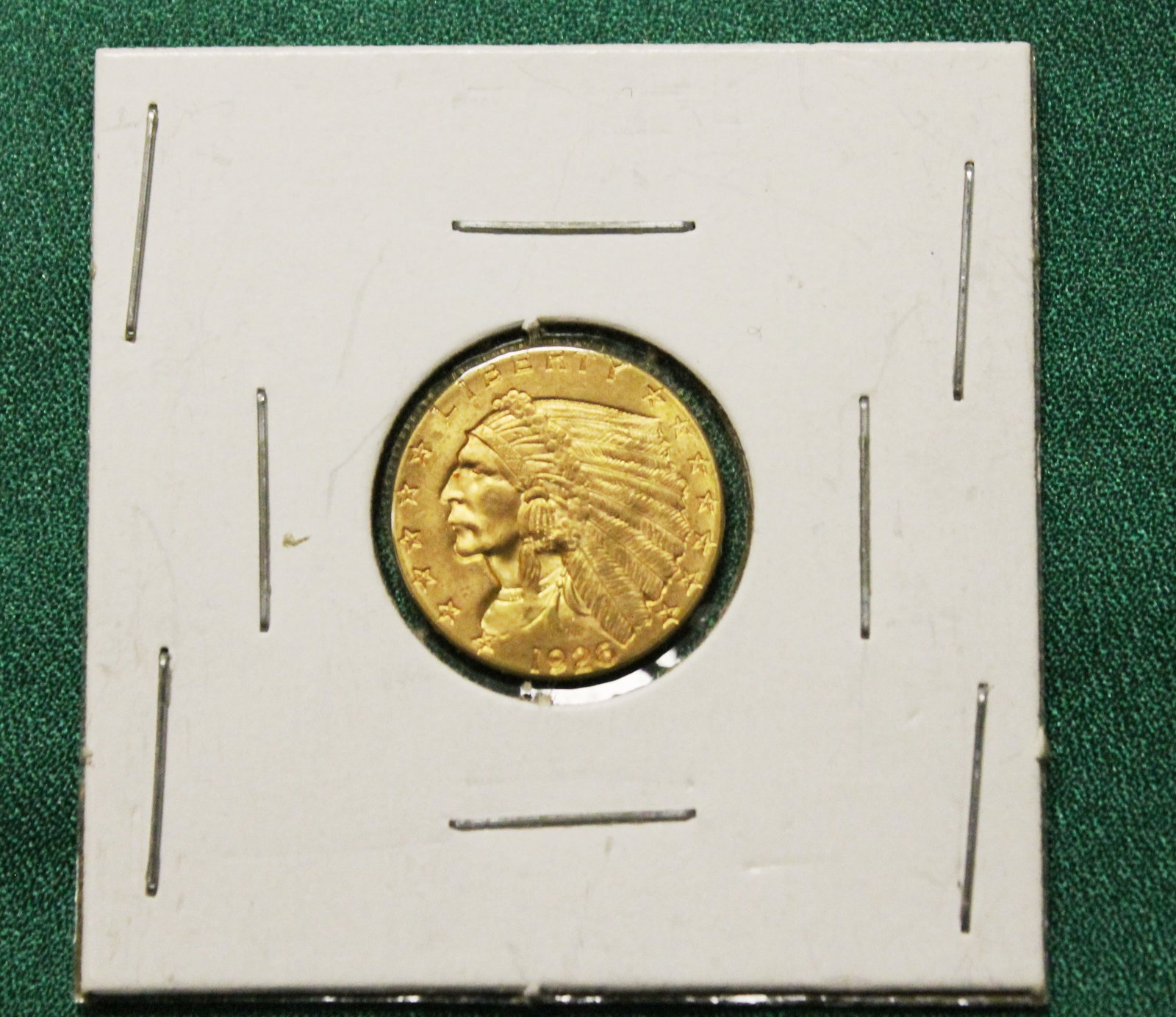 U.S. INDIAN HEAD 2 1/2-DOLLAR GOLD COIN, 1923 - .: U.S. INDIAN HEAD 2 1/2-DOLLAR GOLD COIN, 1923
