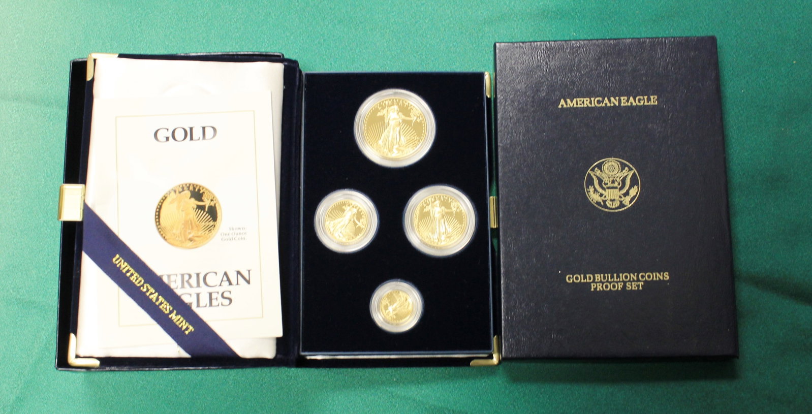 U.S. MINT AMERICAN EAGLE FOUR-COIN GOLD PROOF SET, 1991 - . (1 of 4)