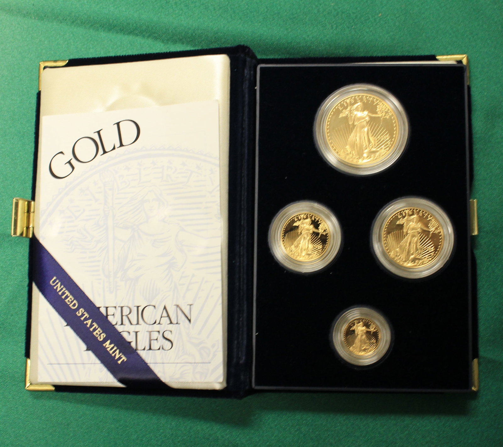 U.S. MINT AMERICAN EAGLE FOUR-COIN GOLD PROOF SET, 1999 - . (1 of 4)