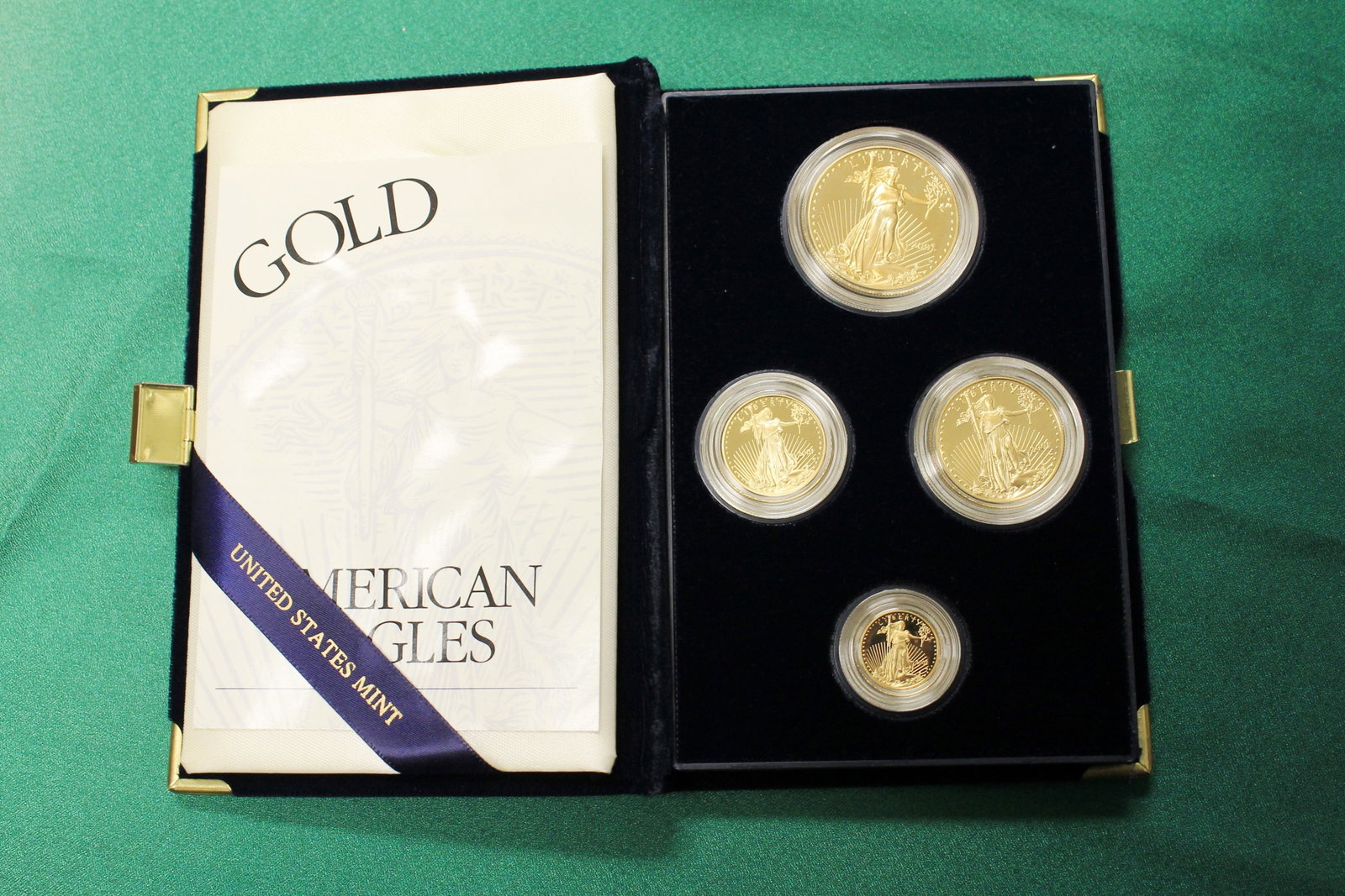 U.S. MINT AMERICAN EAGLE FOUR-COIN GOLD PROOF SET, 2001 - . (1 of 4)